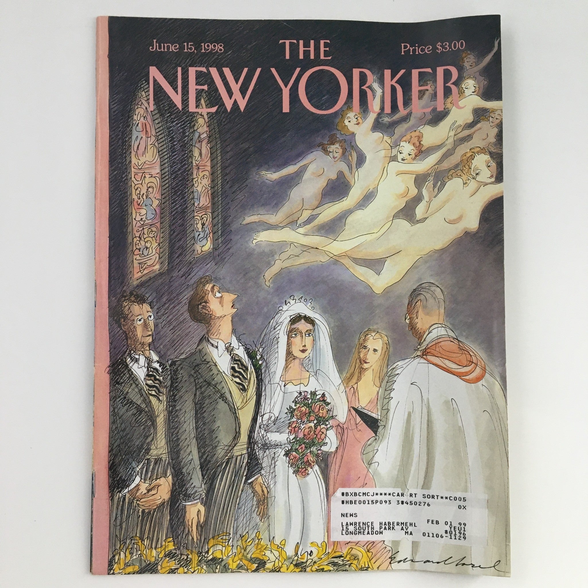 The New Yorker June 15 1998 Full Magazine Theme Cover Art by Edward Sorel