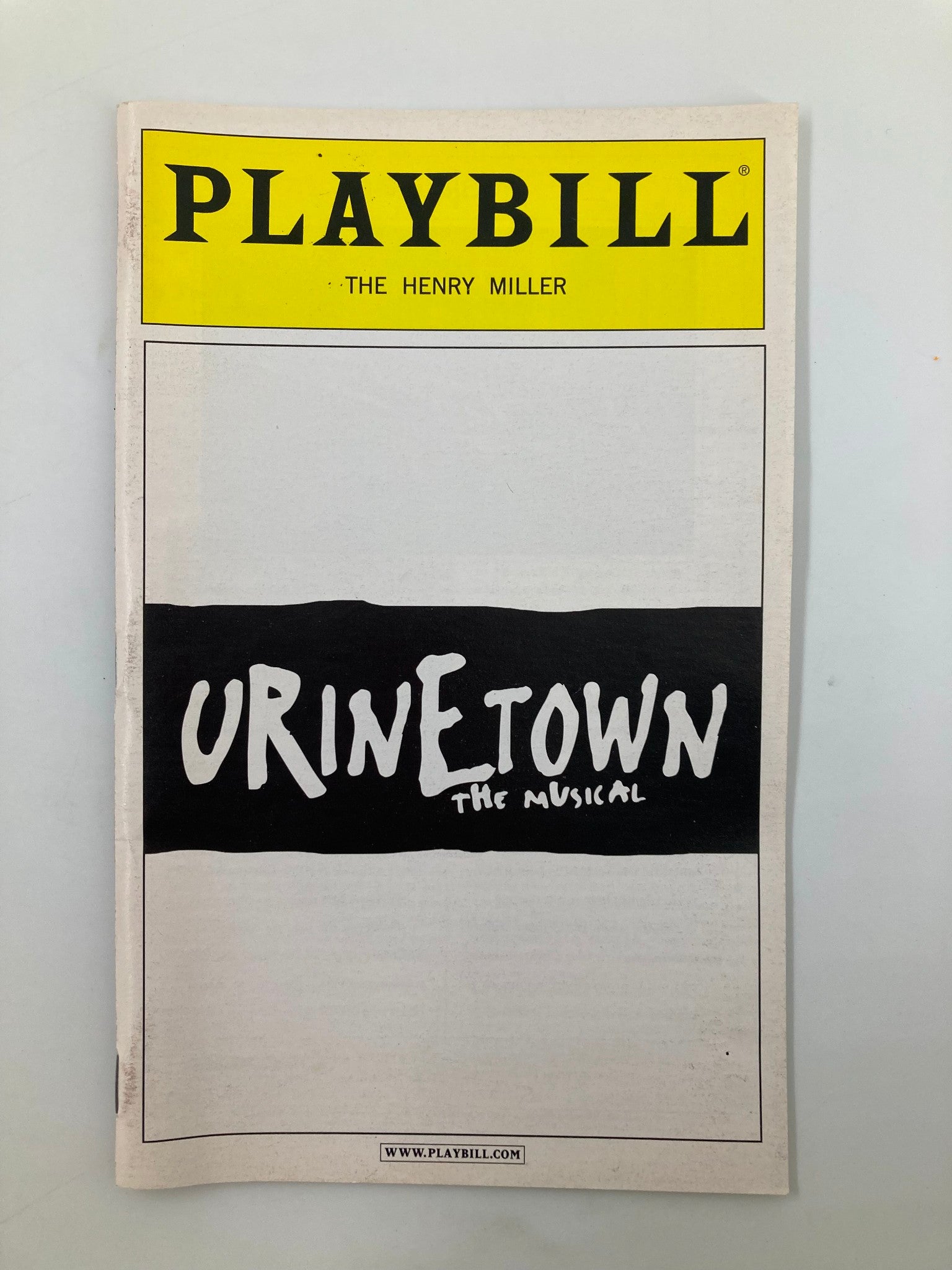 2002 Playbill The Henry Miller Urine Town David Beach, Rick Crom, Nancy Opel