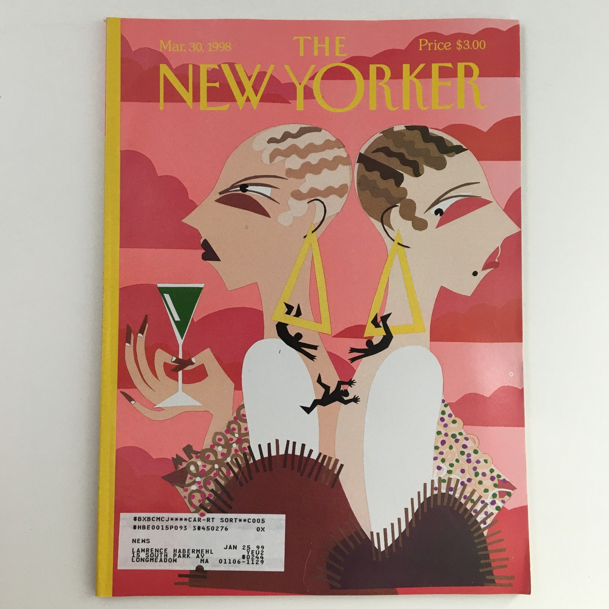 The New Yorker March 30 1998 Full Magazine Theme Cover Art by Michael Roberts