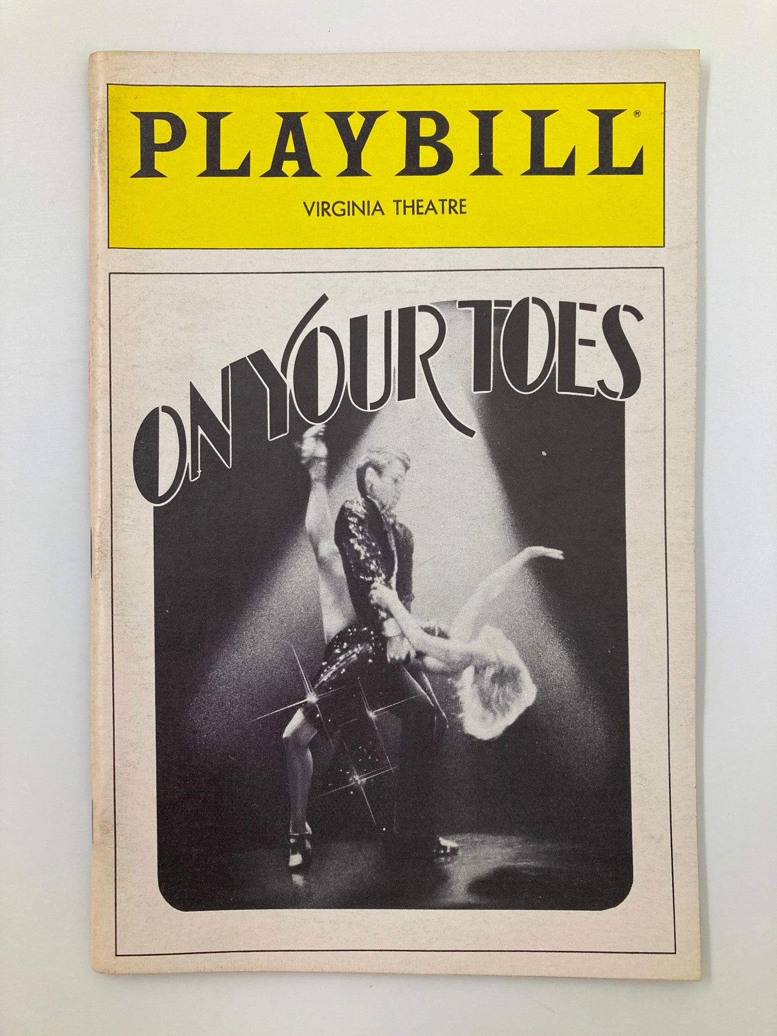 1983 Playbill Virginia Theatre On Your Toes Lara Teeter, Kitty Carlisle VG