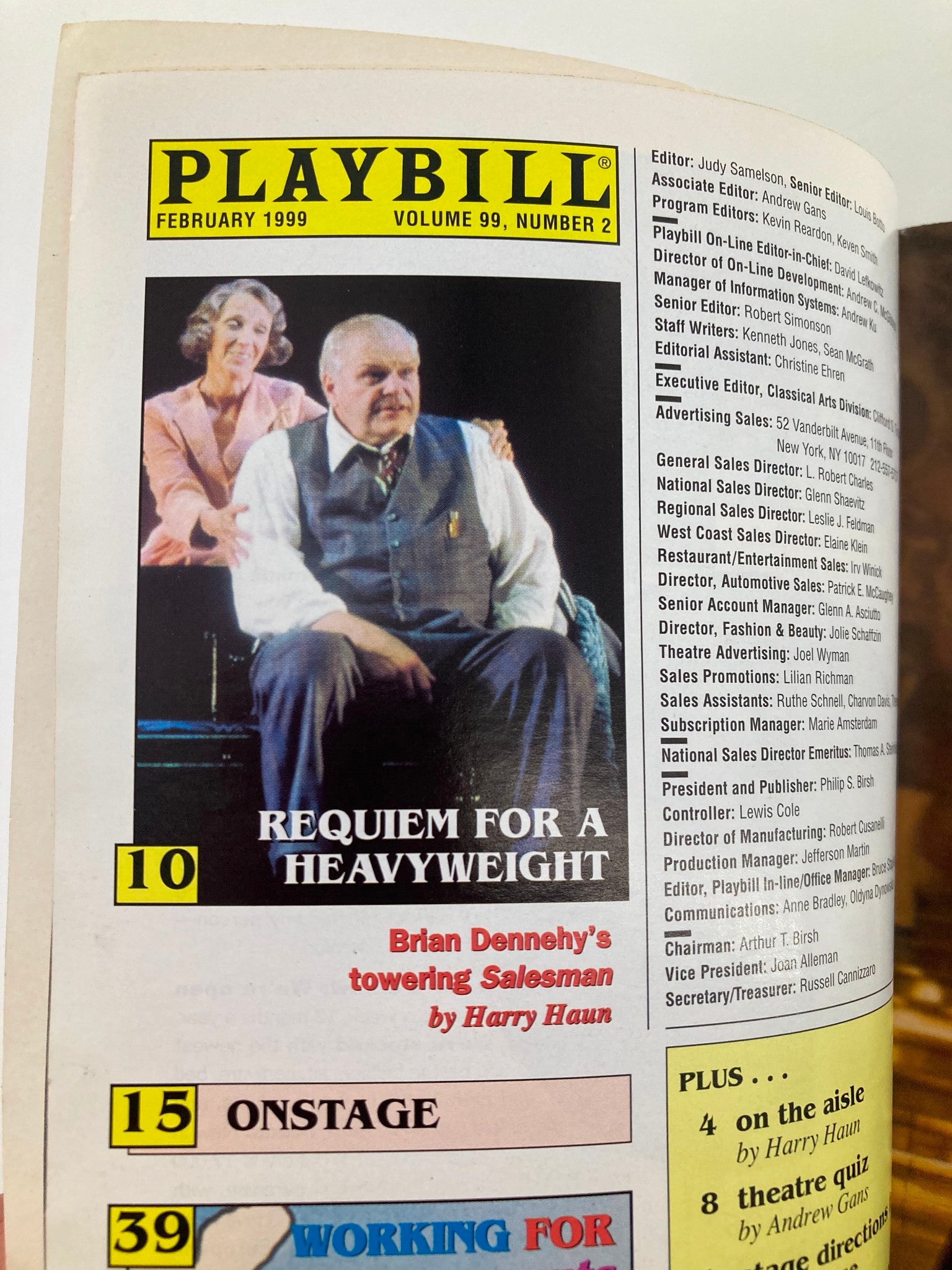 1999 Playbill Broadhurst Theatre Fosse Valarie Pettiford and Jane Lanier VG