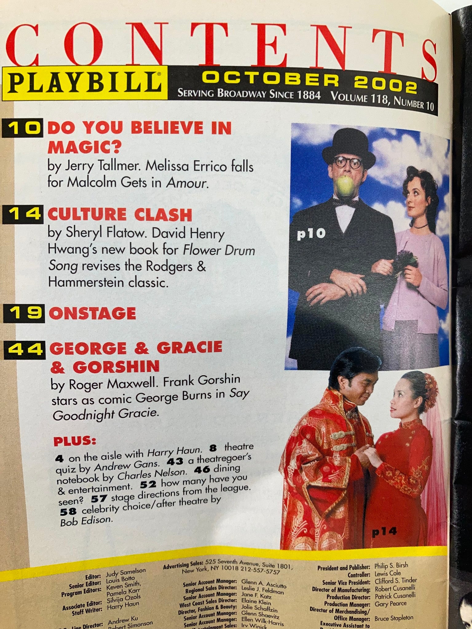 2002 Playbill Marquis Theatre Thoroughly Modern Millie Sheryl Lee Ralph VG