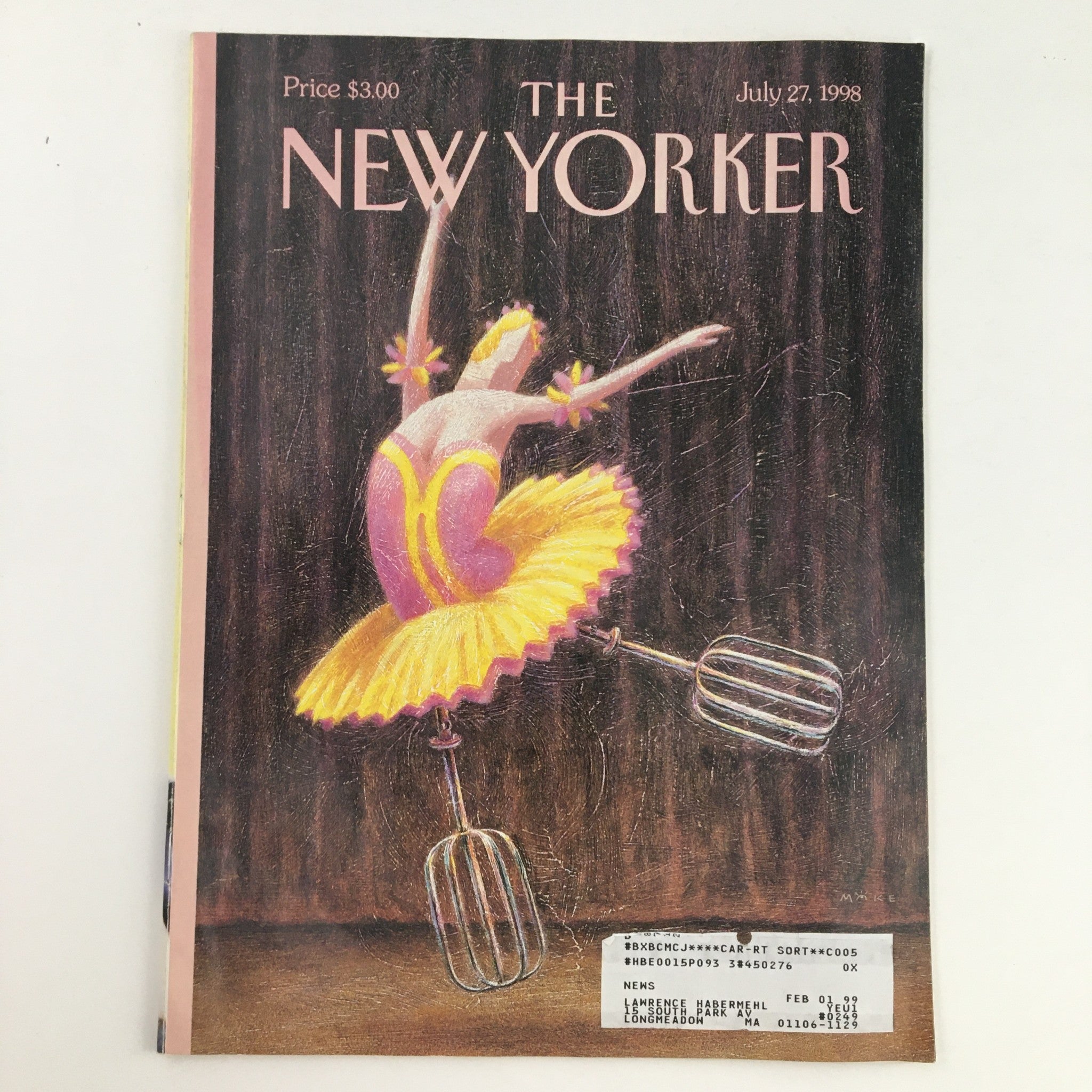 The New Yorker July 27 1998 Full Magazine Theme Cover Art by Mike Hodges VG