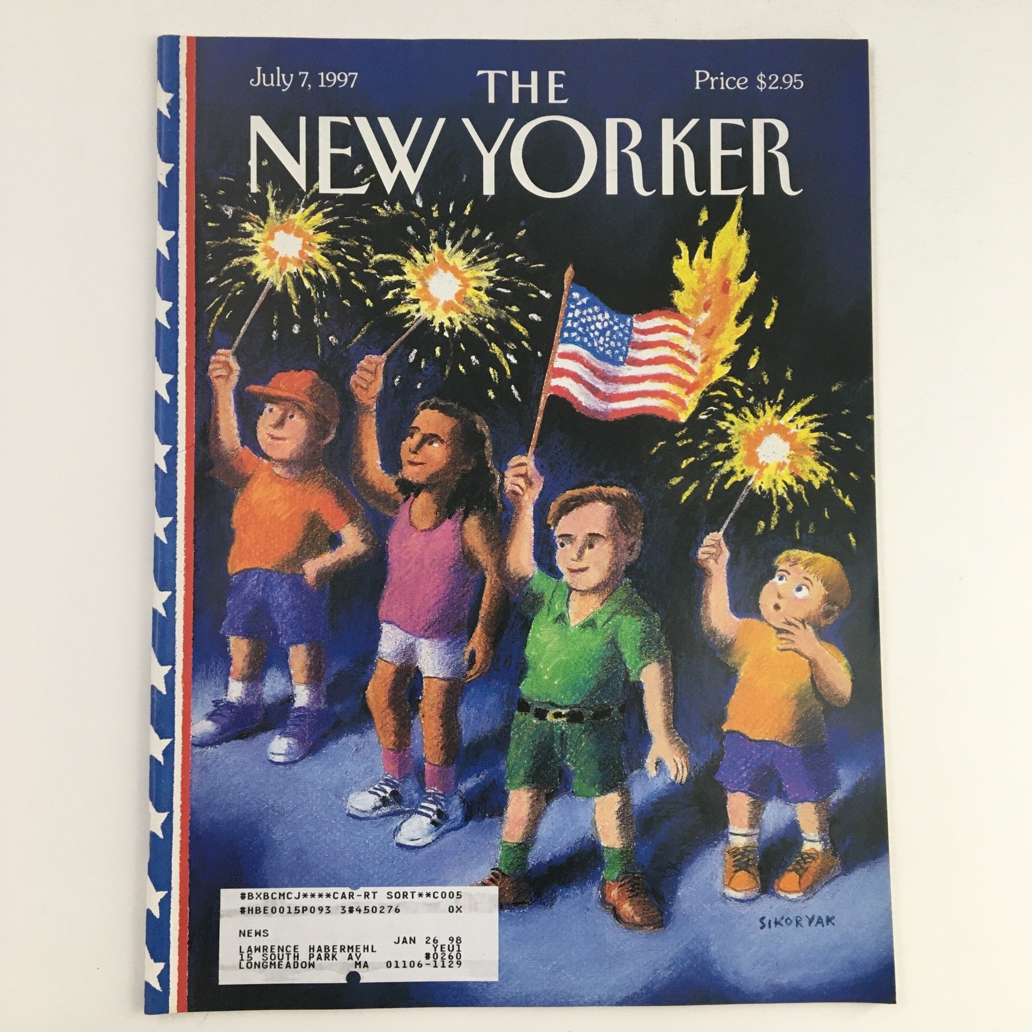 The New Yorker July 7 1997 Full Magazine Theme Cover art by Robert Sikoryak VG