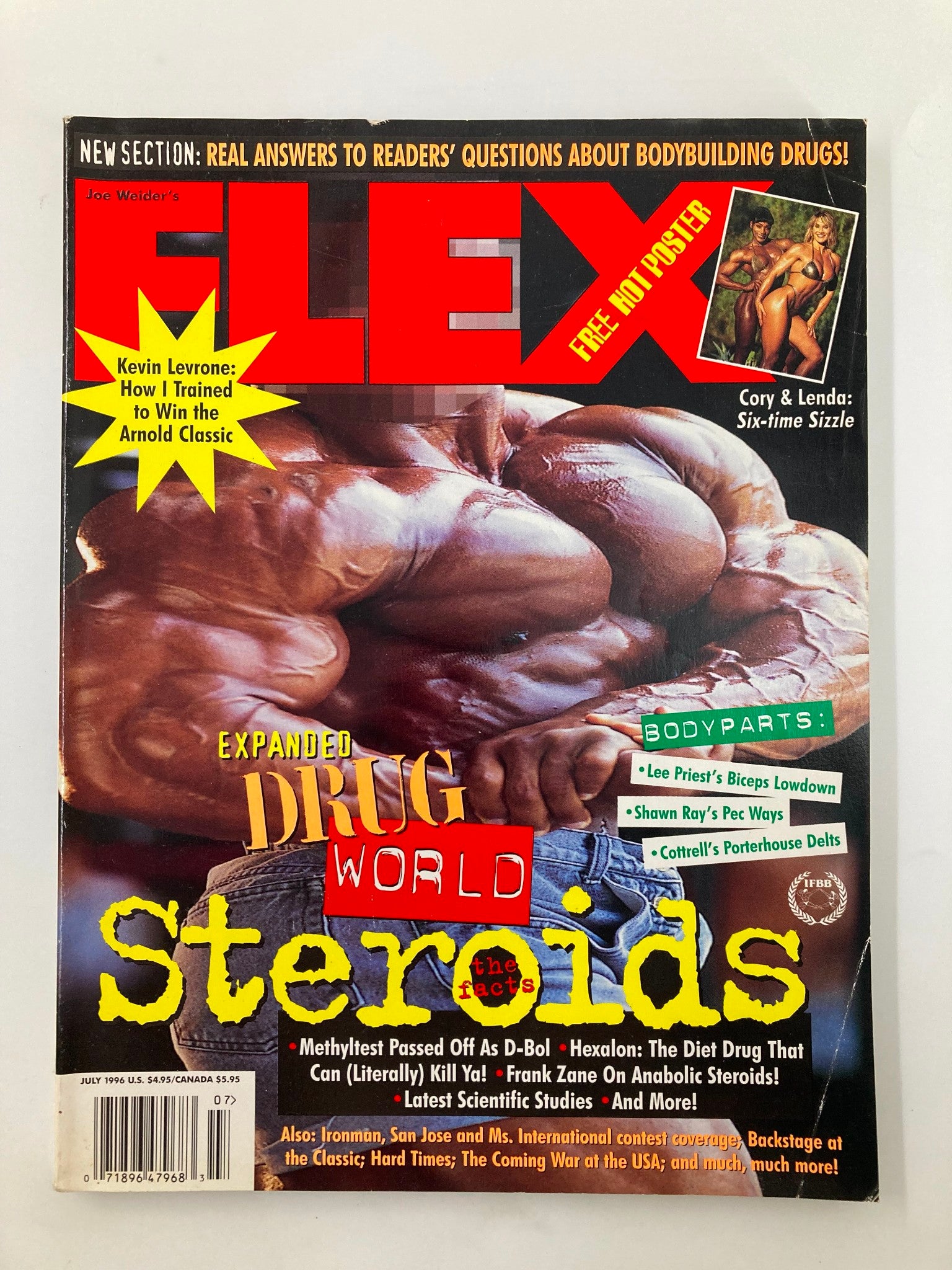 Joe Weider's Flex Magazine July 1996 Kim Chivesky March Madness in Ohio No Label