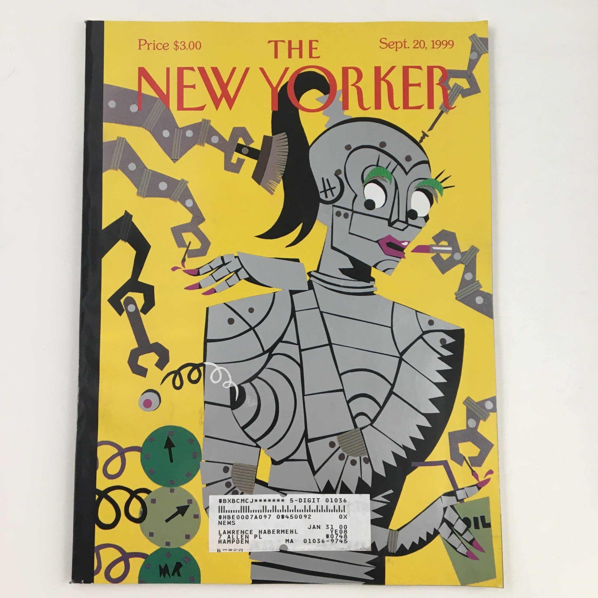 The New Yorker September 20 1999 Full Magazine Theme Art by Michael Roberts VG