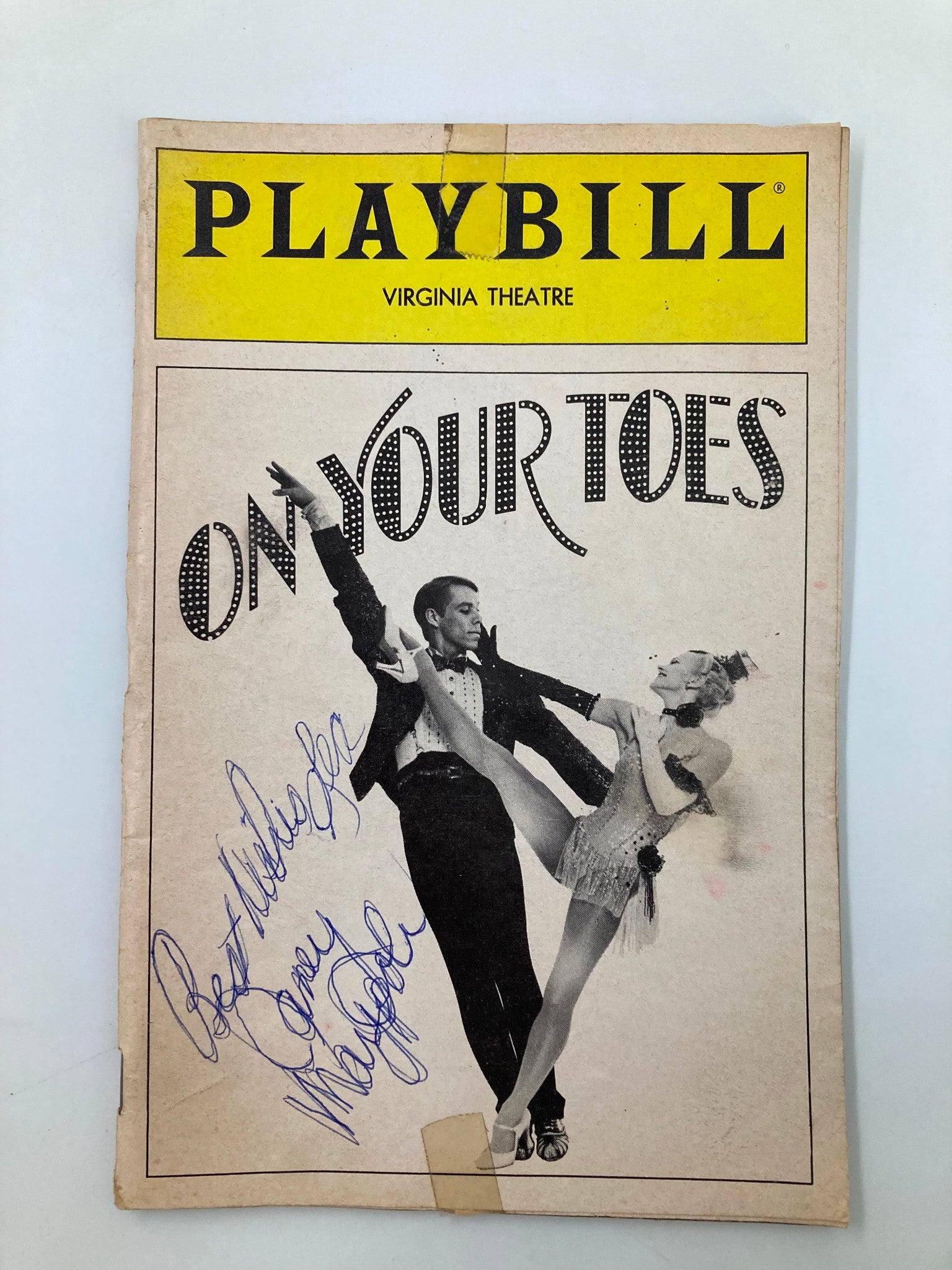 1984 Playbill Virginia Theatre On Your Toes Galina Panova, Lara Teeter