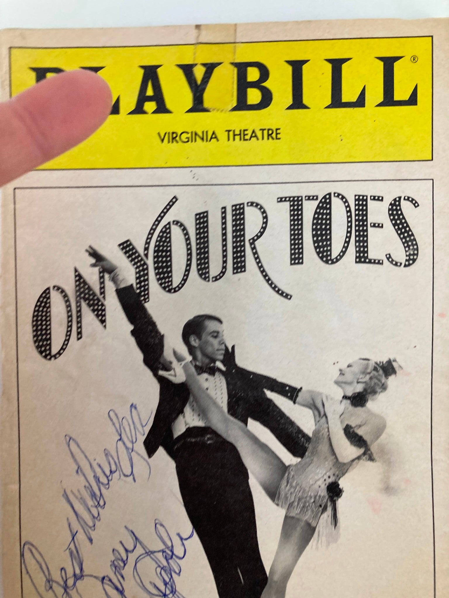 1984 Playbill Virginia Theatre On Your Toes Galina Panova, Lara Teeter