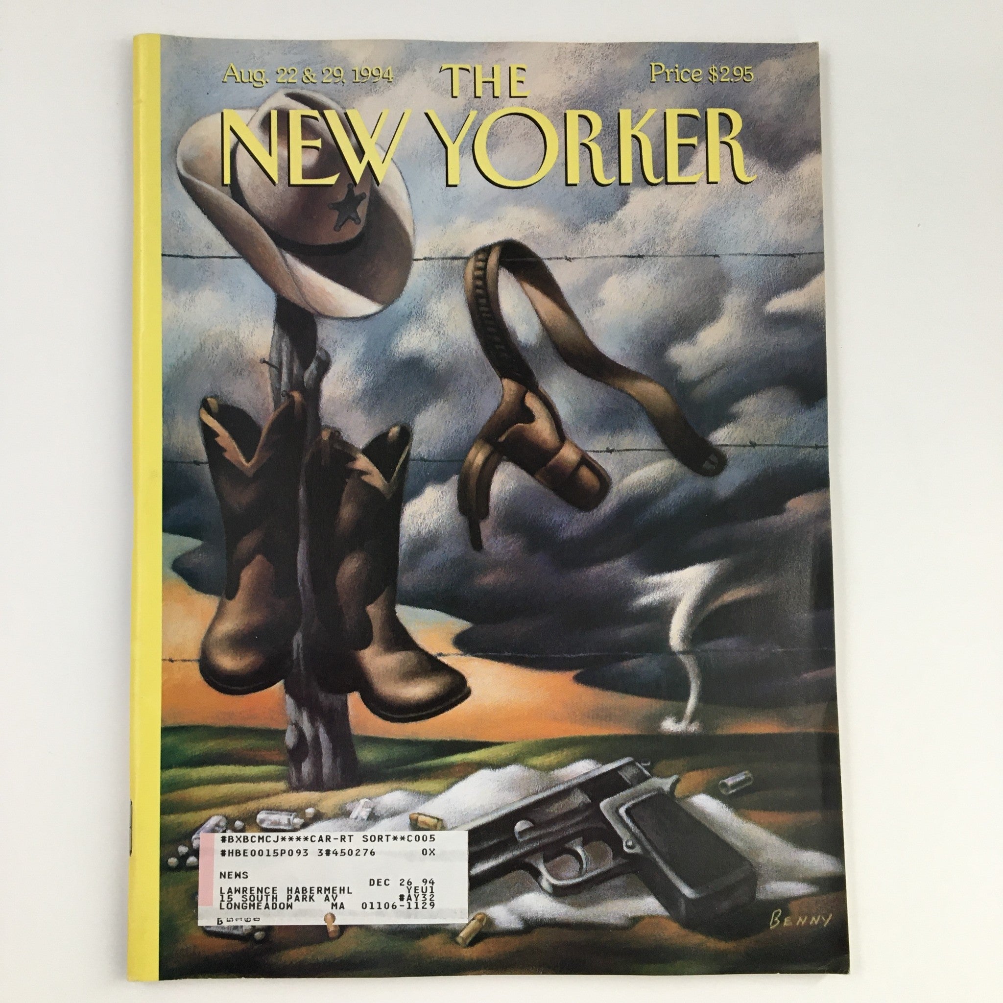 The New Yorker August 22 1994 Full Magazine Theme Cover by Mike Benny