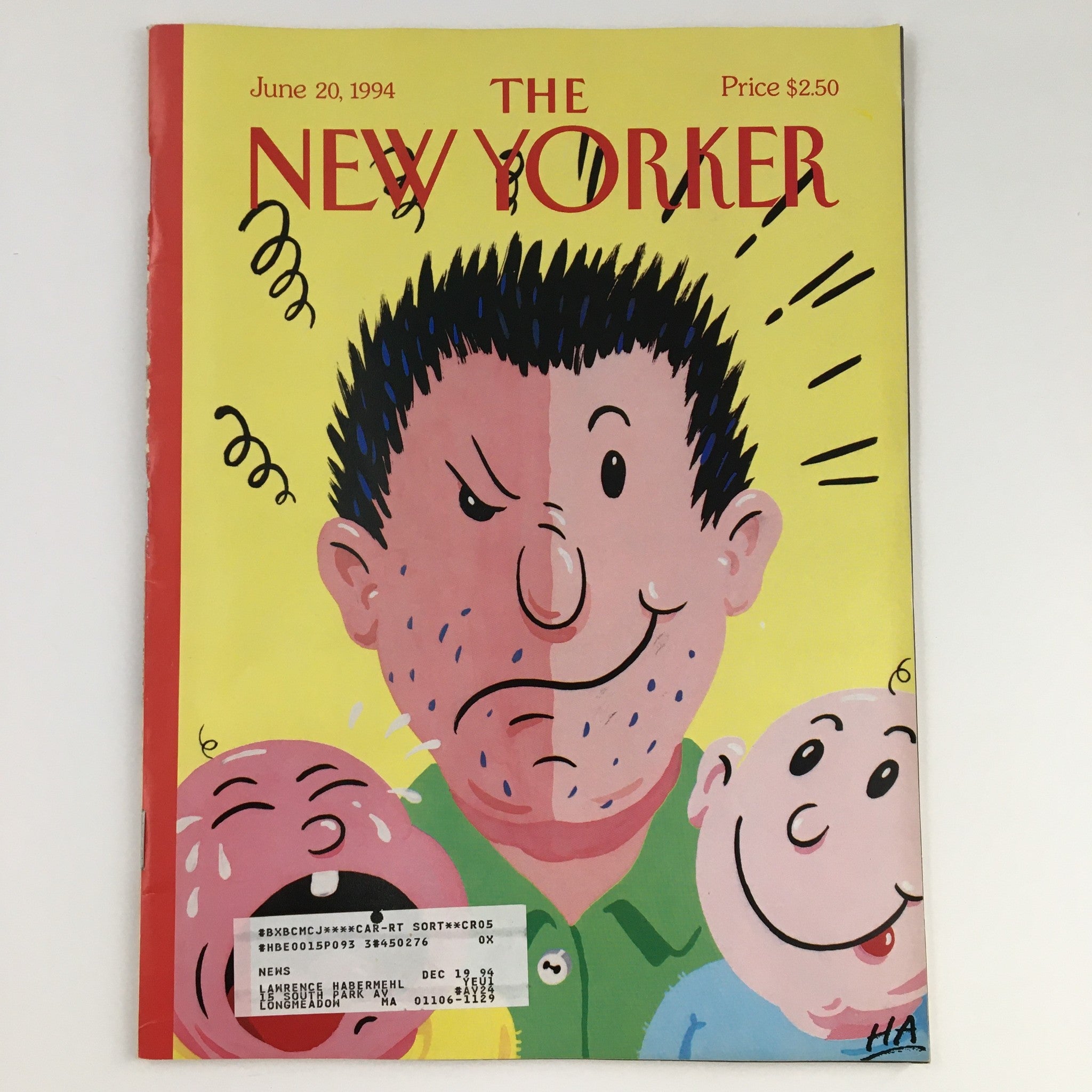 The New Yorker June 20 1994 Full Magazine Theme Cover by Bob "HA" Zoell