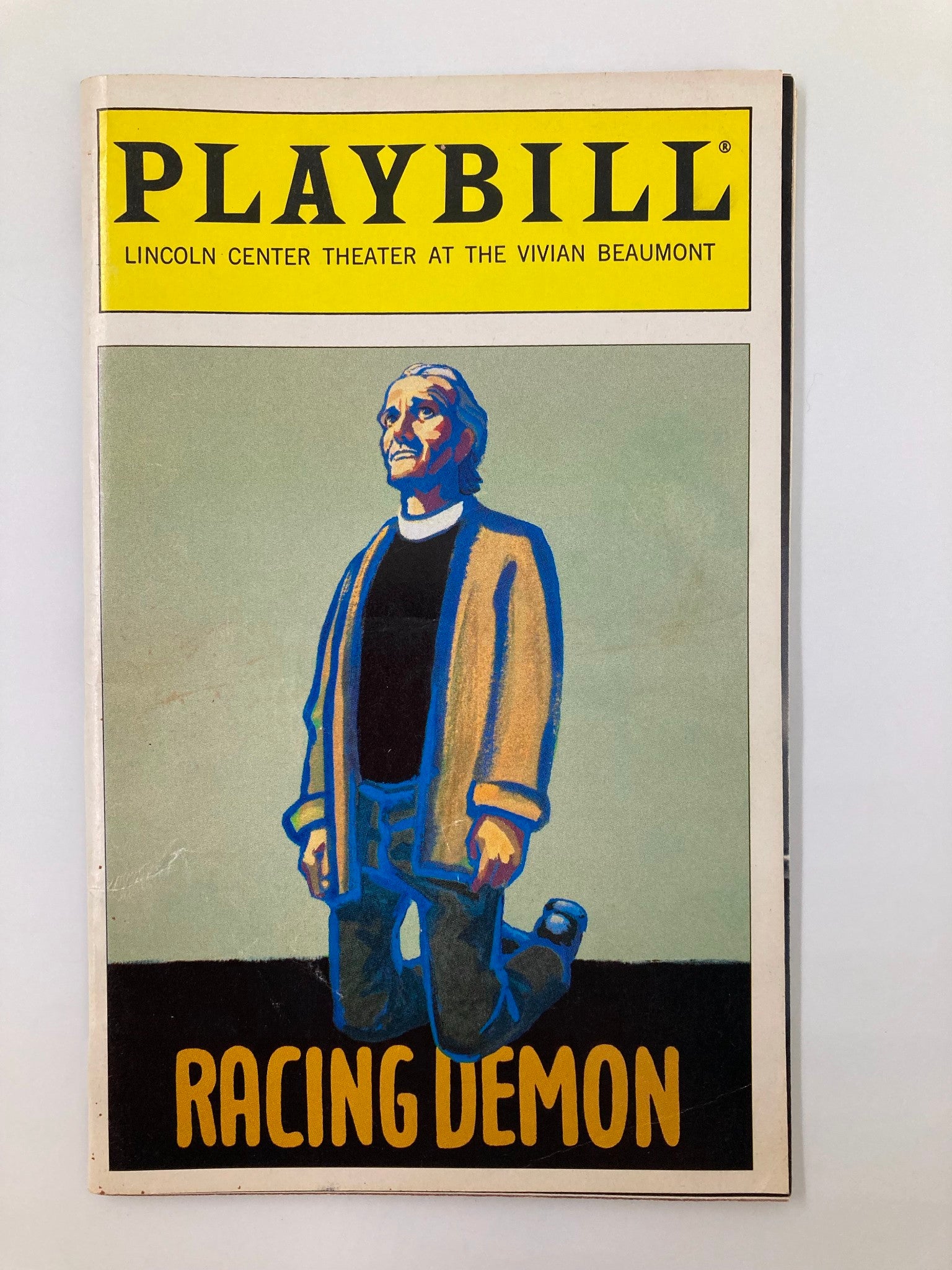 1995 Playbill Lincoln Center Theater Racing Demon Tom Bloom, Robert Gomes