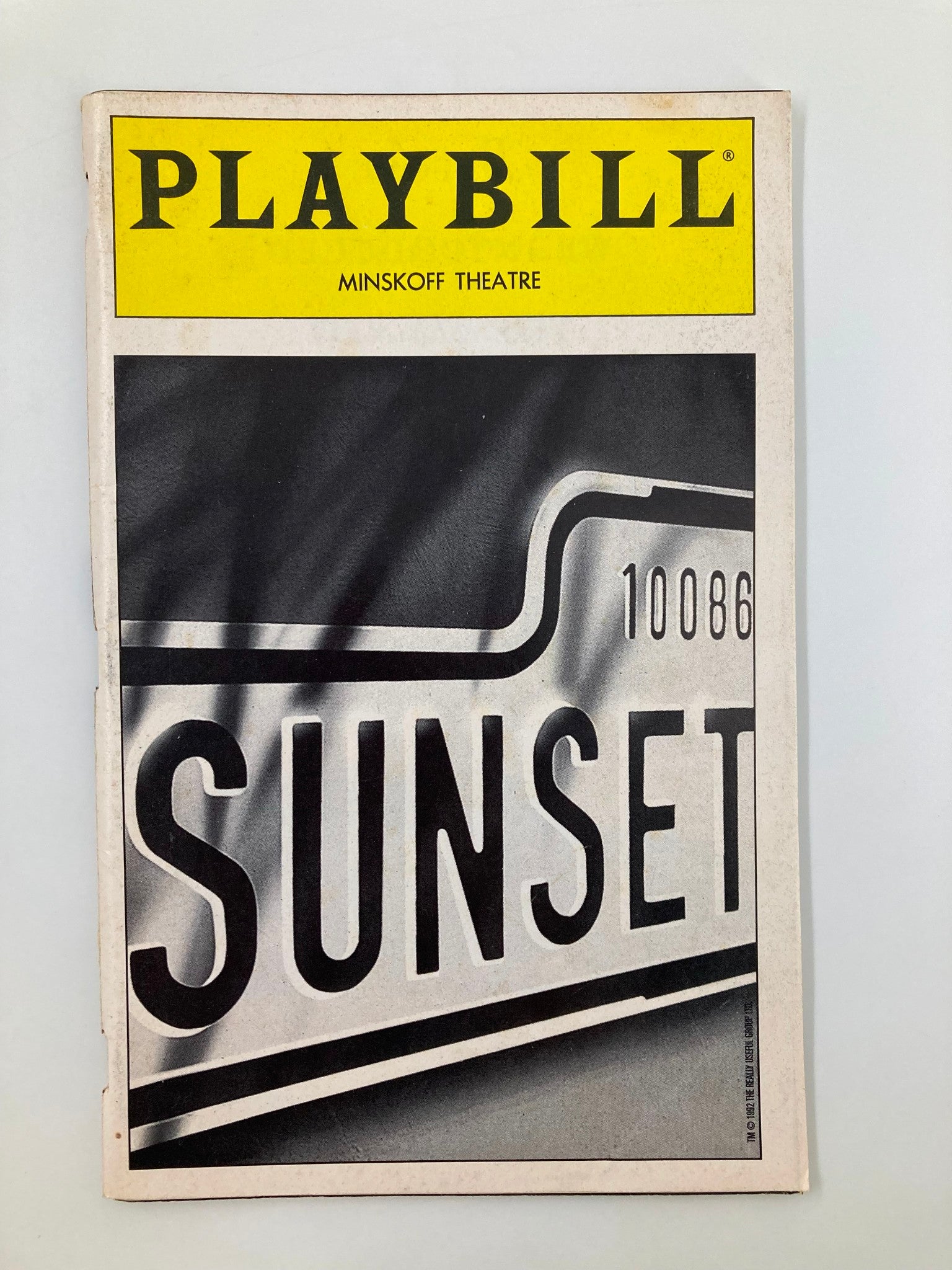 1995 Playbill Minskoff Theatre 10086 Sunset Blvd. Glenn Close, Alan Campbell