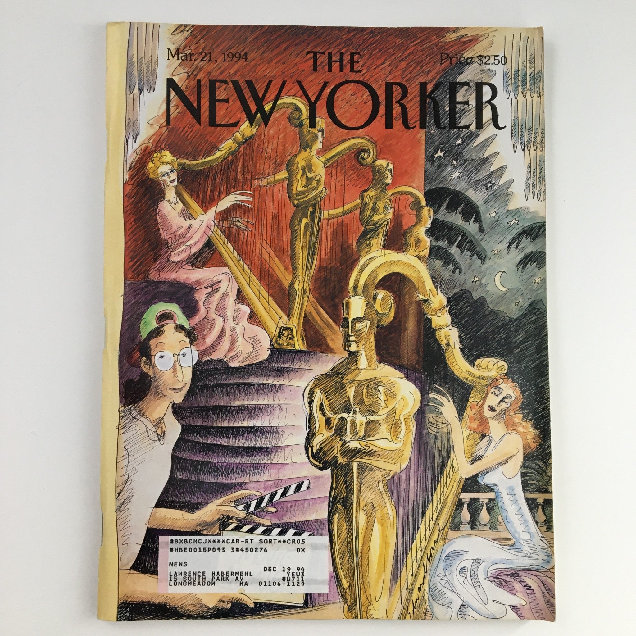 The New Yorker March 21 1994 Full Magazine Theme Cover by Edward Sorel