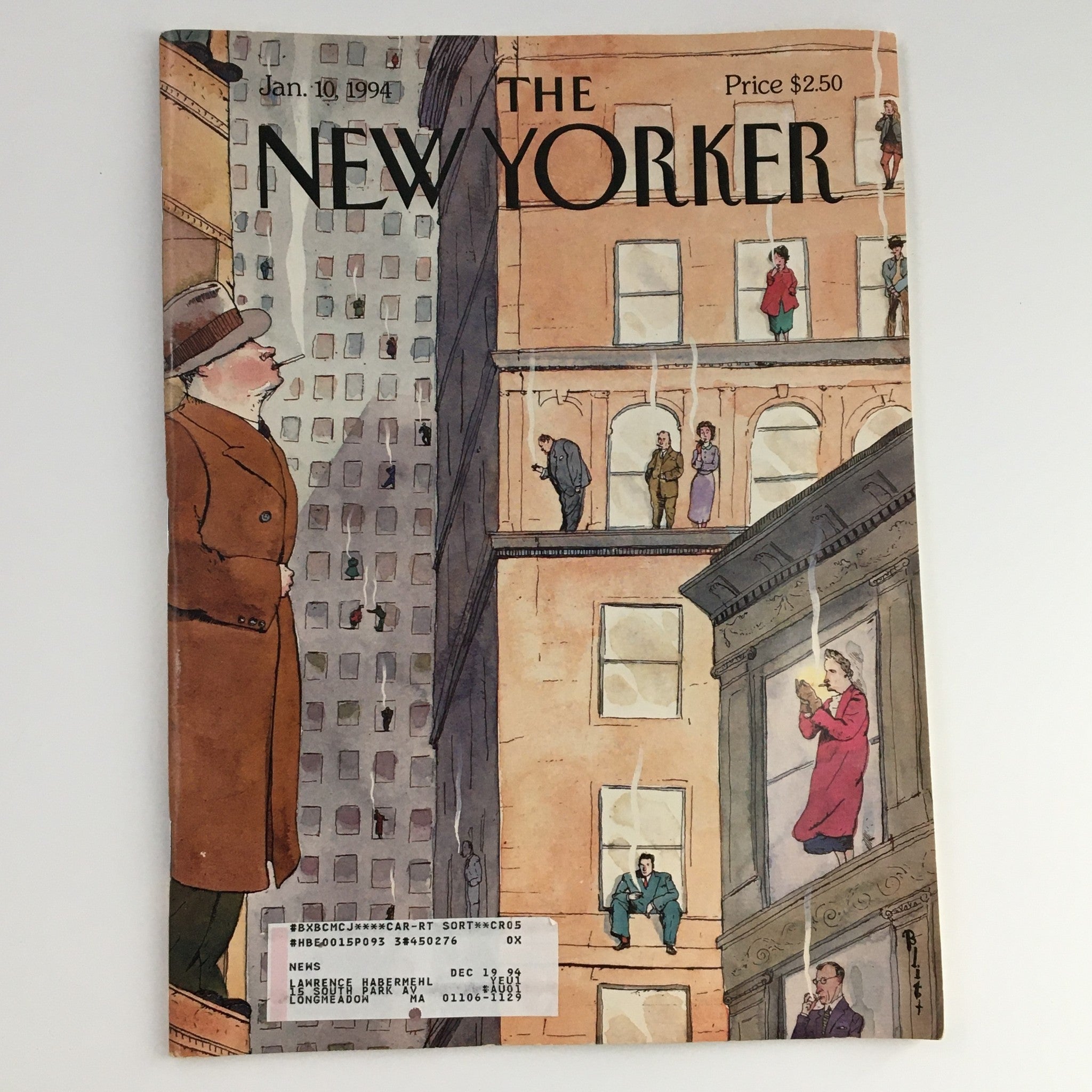 The New Yorker January 10 1994 Full Magazine Theme Cover by Barry Blitt