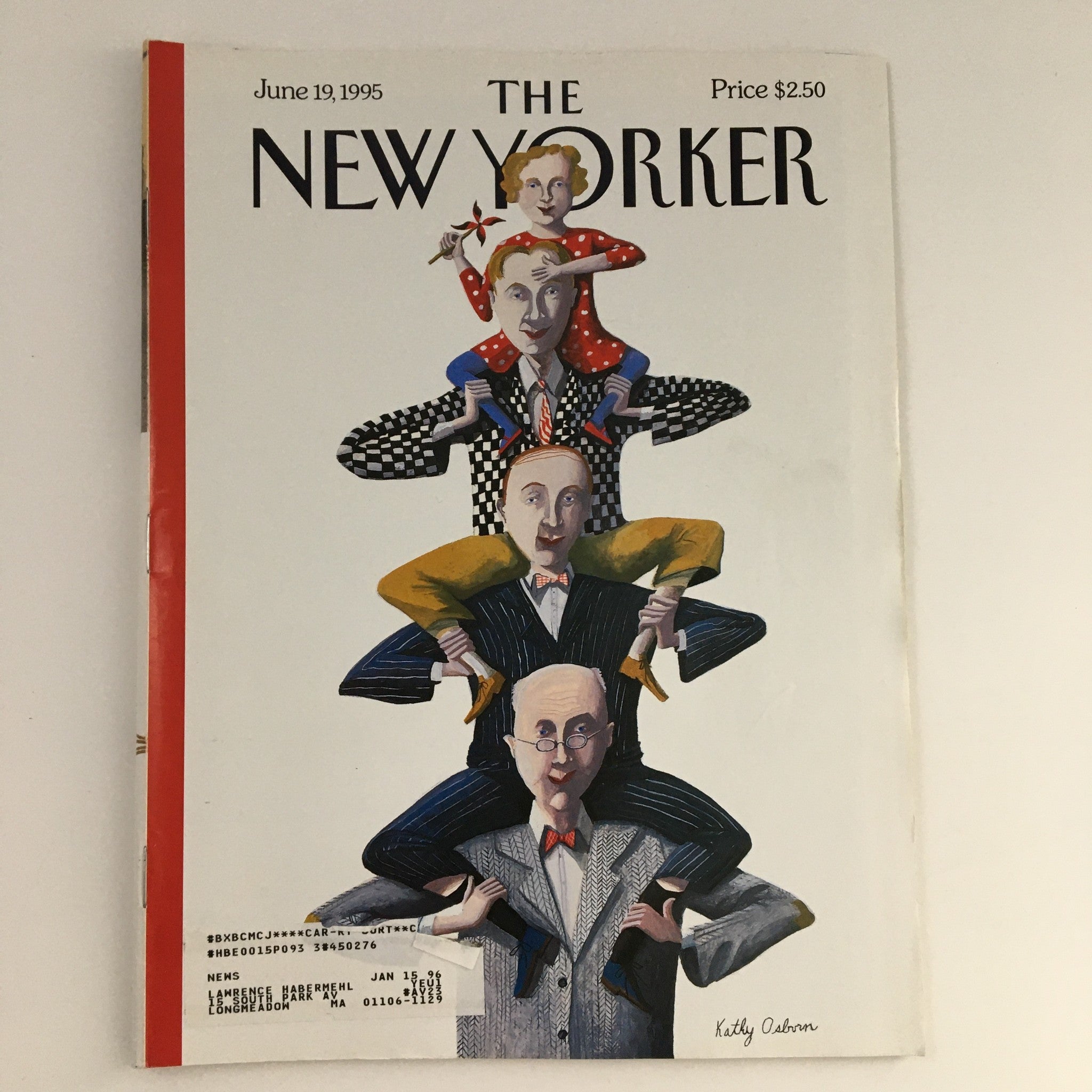 The New Yorker June 19 1995 Full Magazine Theme Cover by Kathy Osborn