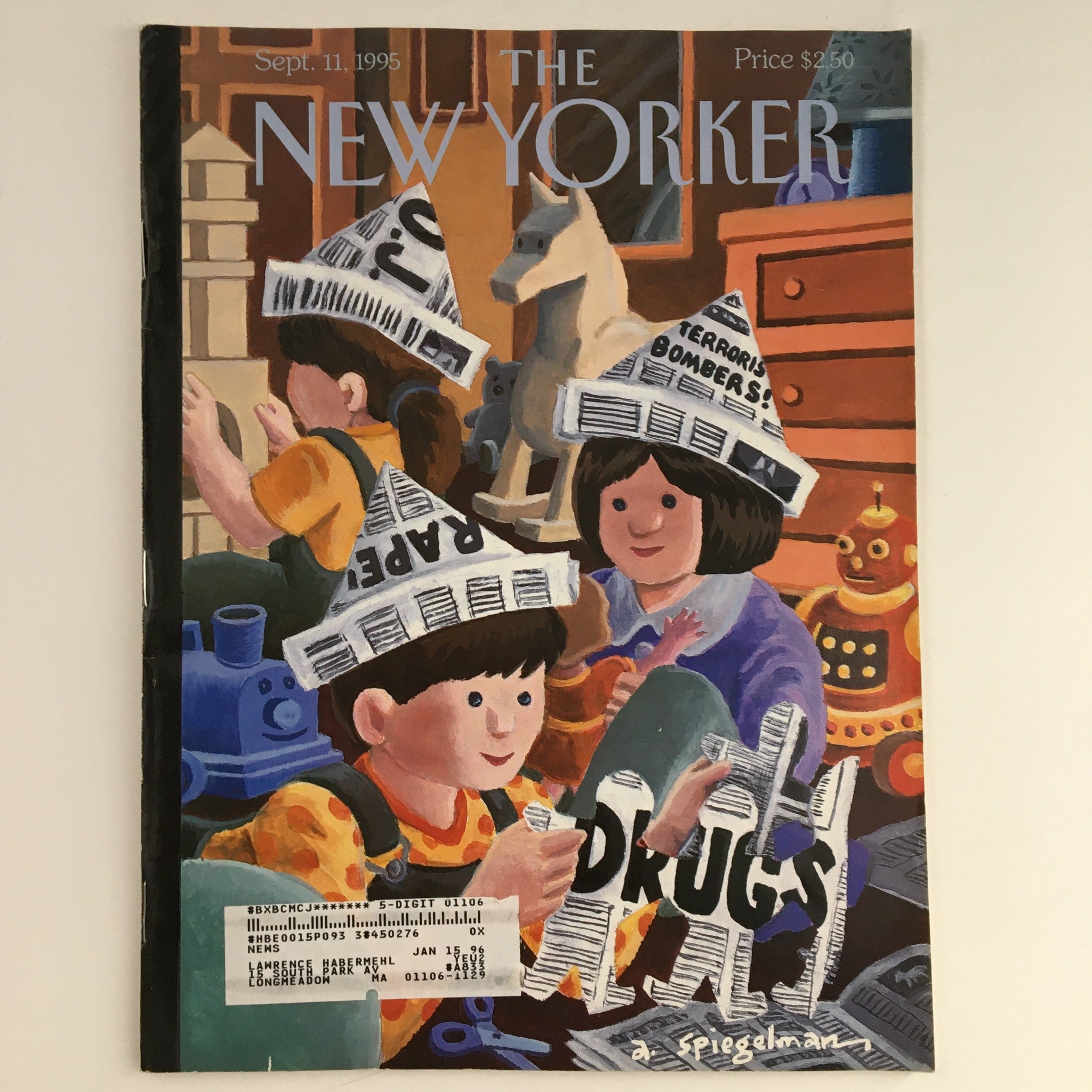 The New Yorker September 11 1995 Full Magazine Theme Cover by Art Spiegelman