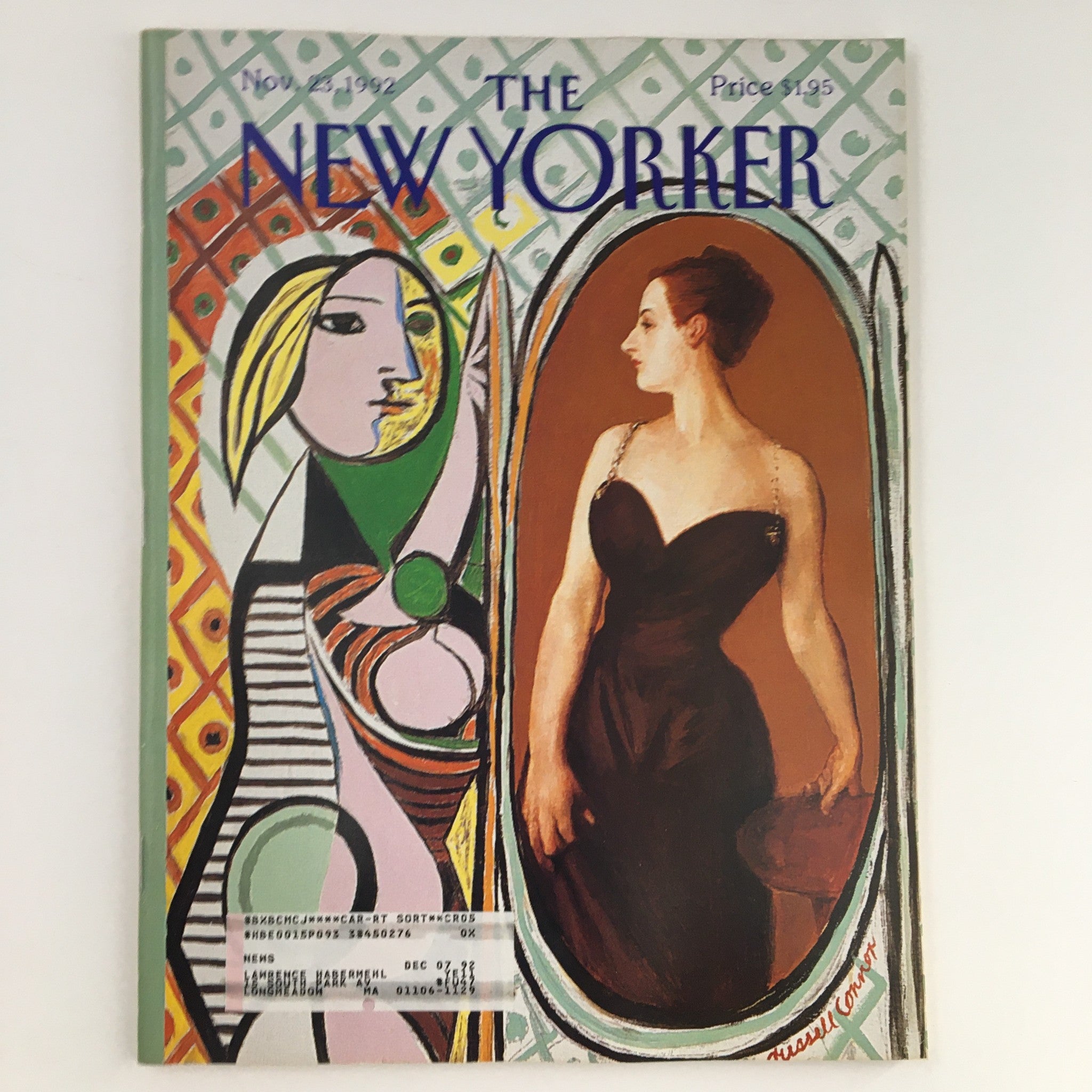 The New Yorker November 23 1992 Full Magazine Theme Cover by Russell Connor VG