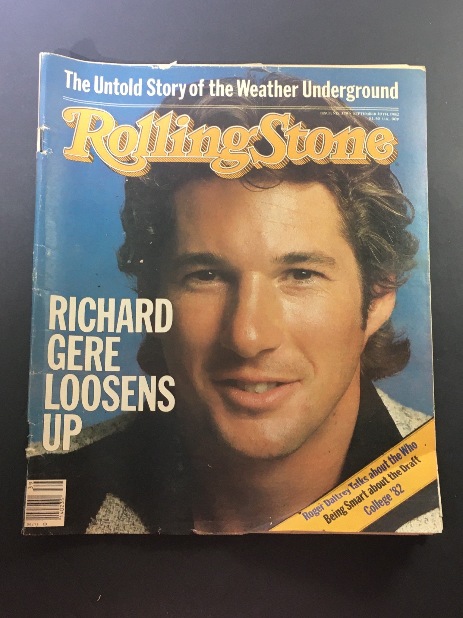 VTG Rolling Stone Magazine September 30 1982 - Richard Gere / Robert Daltrey