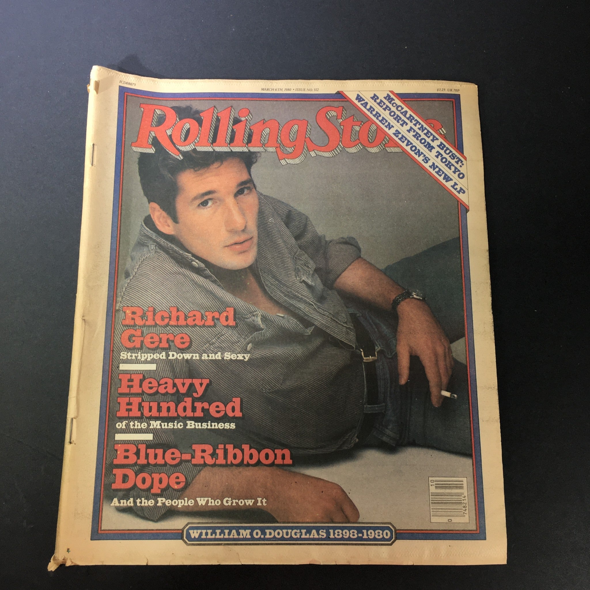 VTG Rolling Stone Magazine March 6 1980 - Richard Gere / William O. Douglas