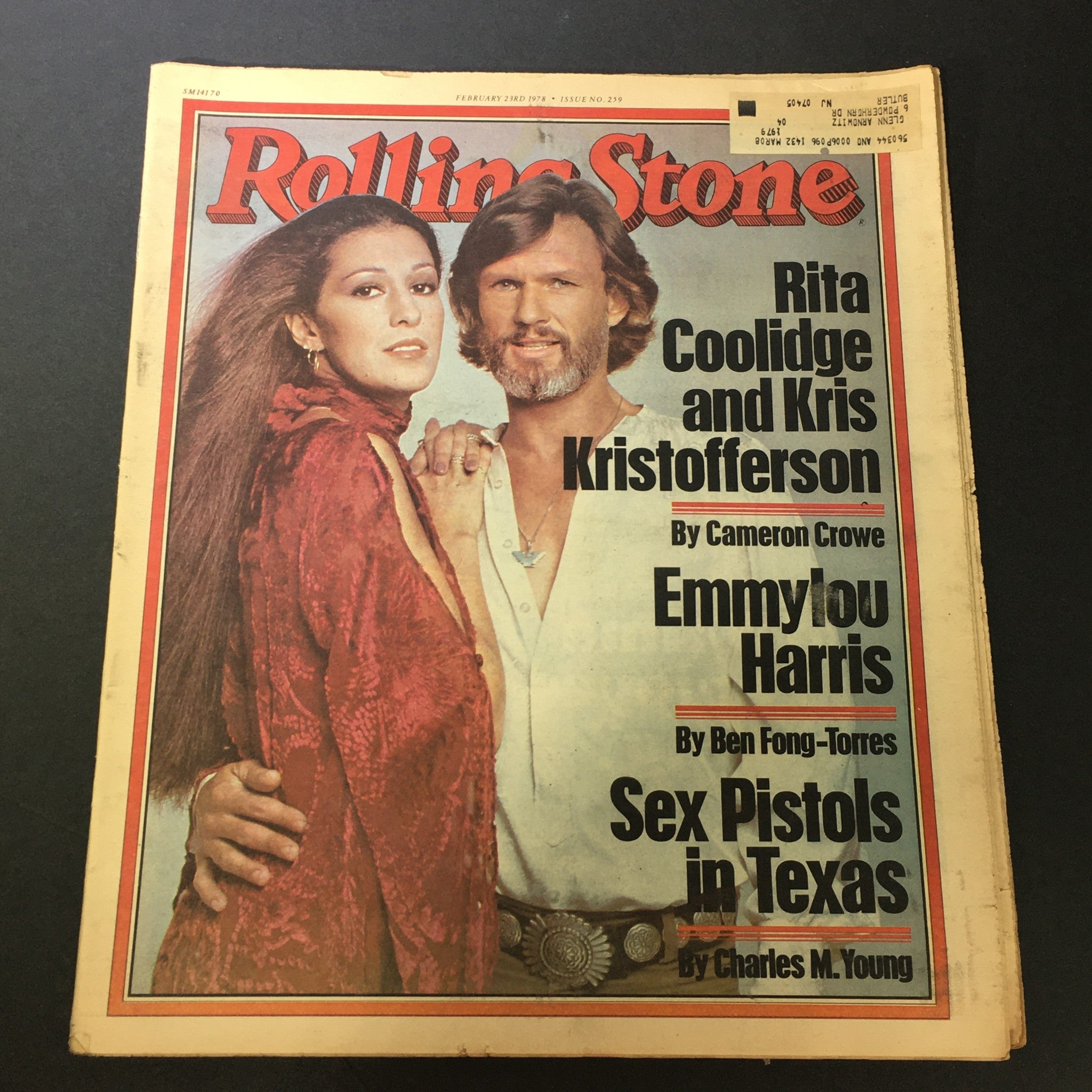 VTG Rolling Stone Magazine February 23 1978 - Rita Coolidge & Kris Kristofferson