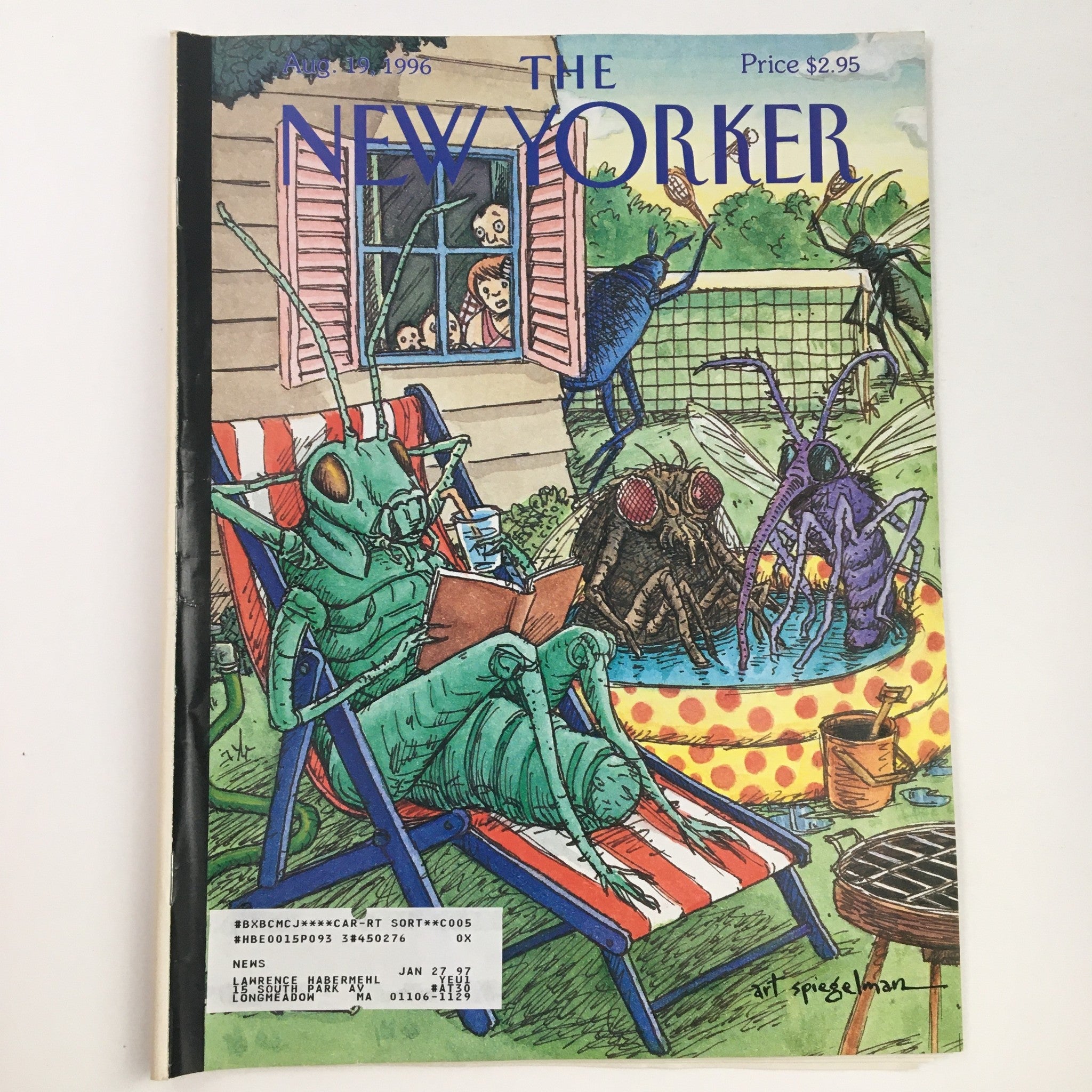 The New Yorker August 19 1996 Full Magazine Theme Cover by Art Spiegelman