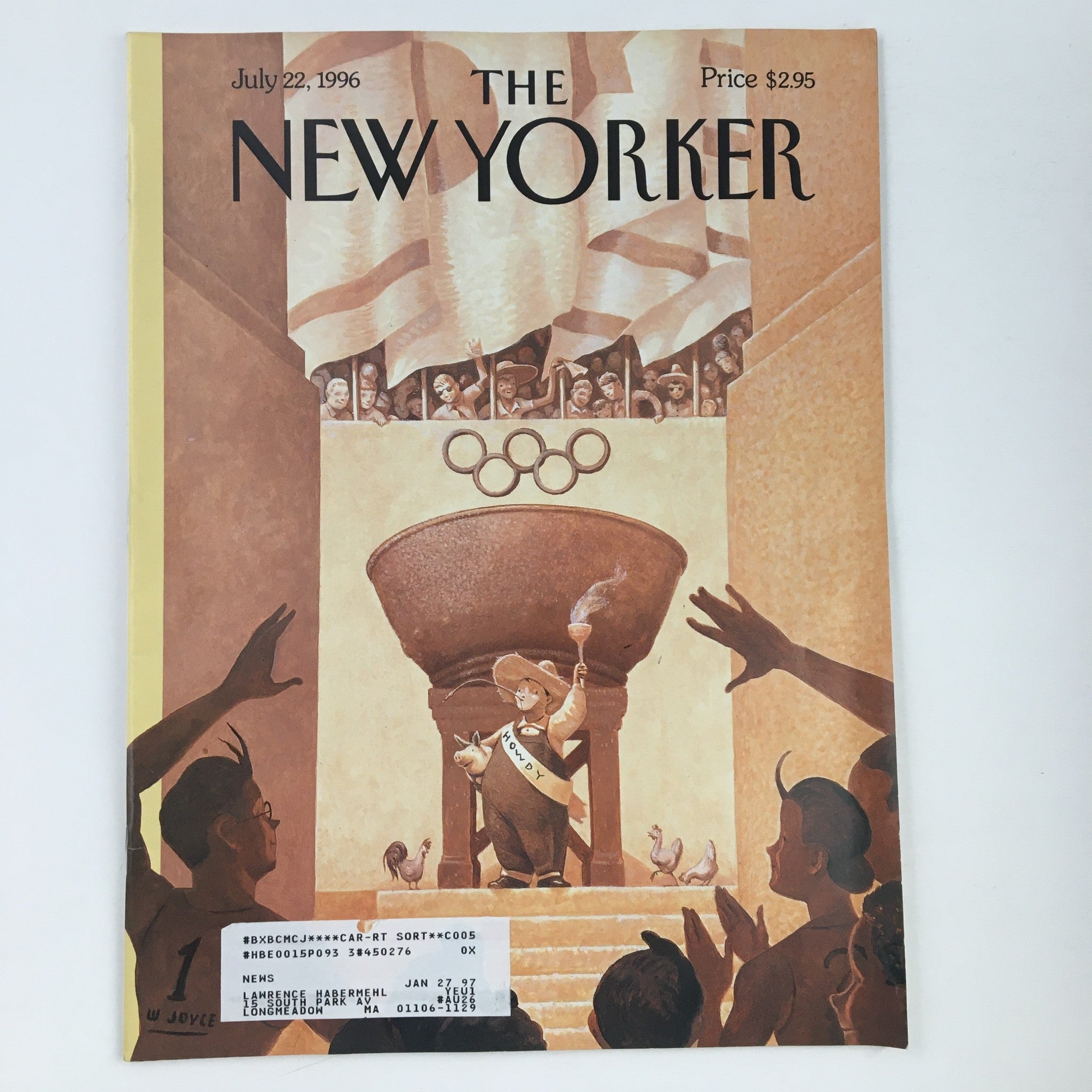 The New Yorker July 22 1996 Full Magazine Theme Cover by William Joyce