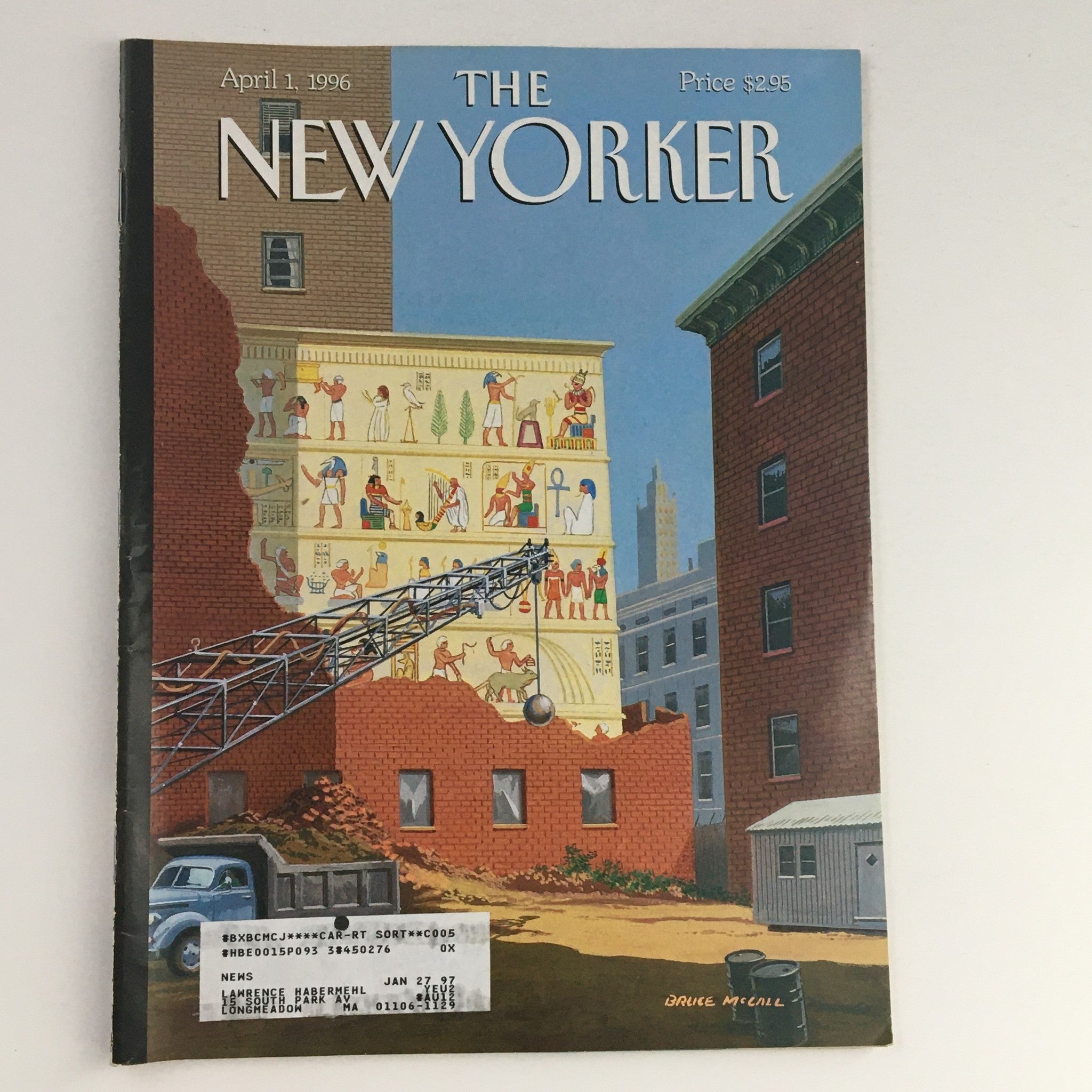 The New Yorker April 1 1996 Full Magazine Theme Cover by Bruce McCall