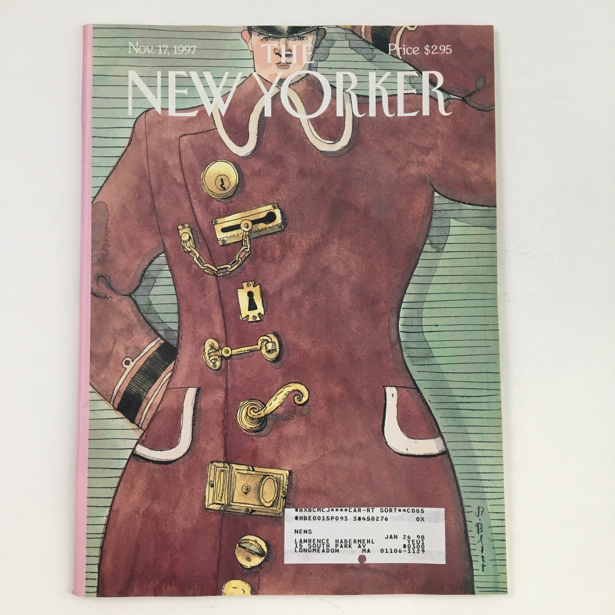 The New Yorker November 17 1997 Full Magazine Theme Cover Art by Barry Blitt