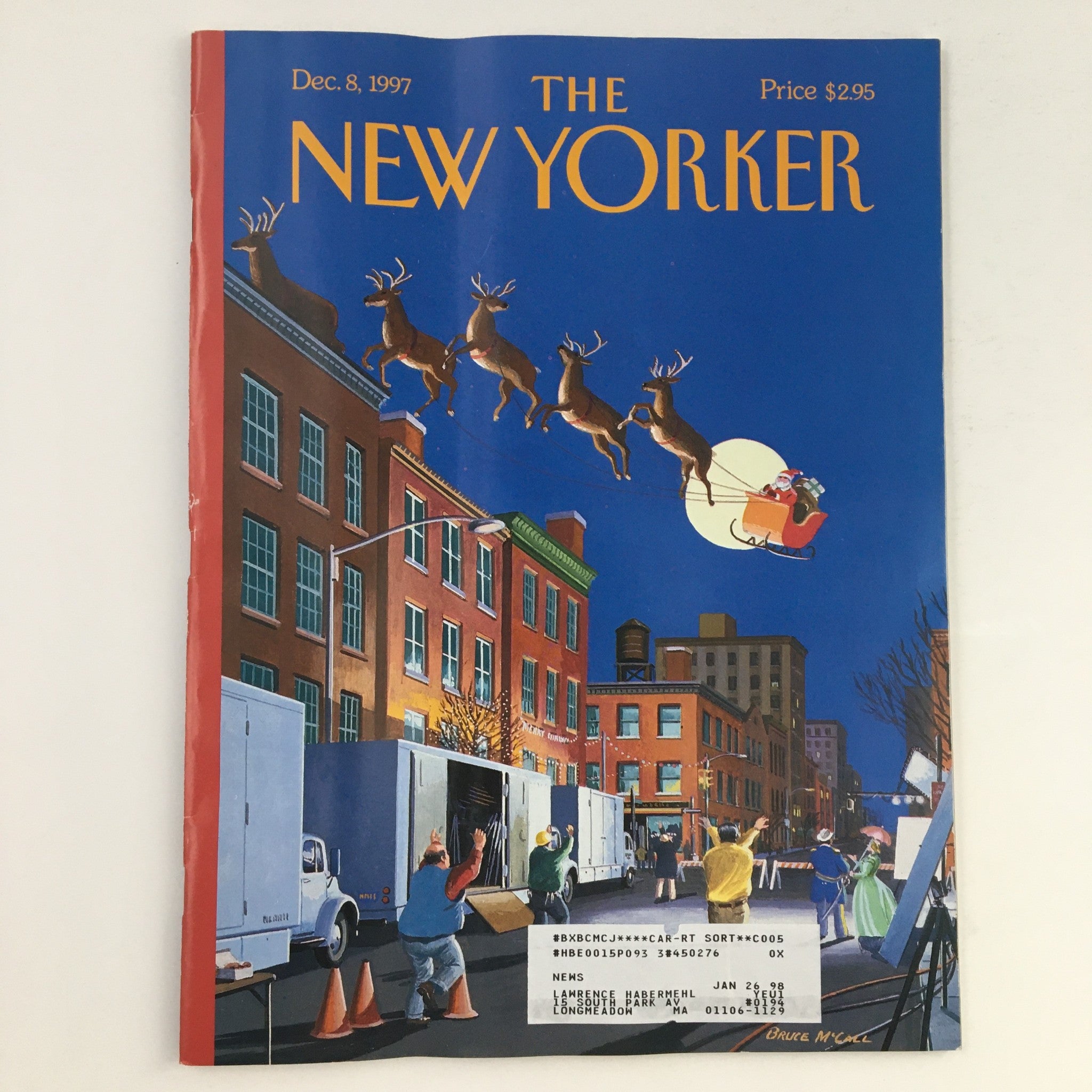 The New Yorker December 8 1997 Full Magazine Theme Cover Art by Bruce McCall