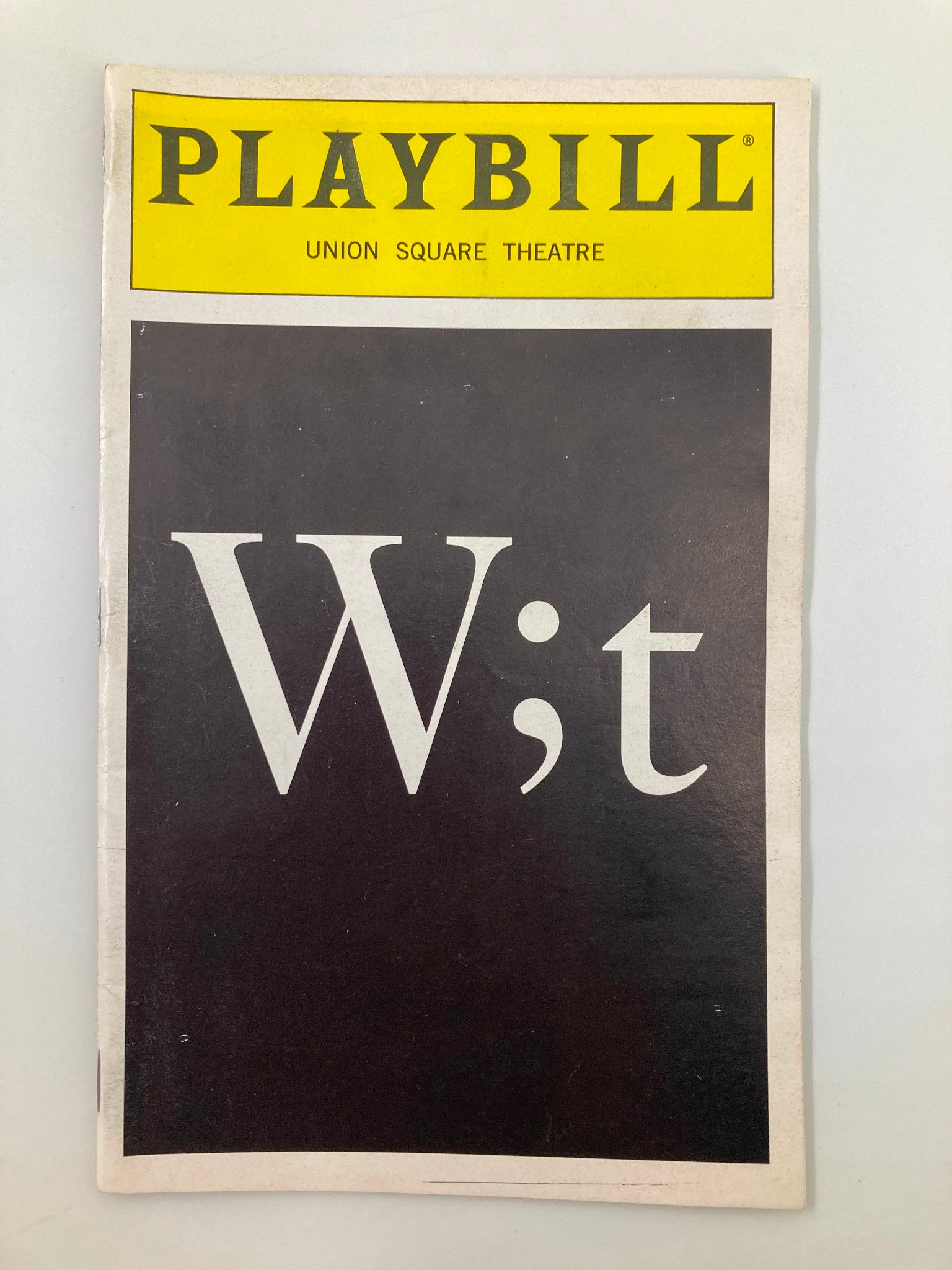 1999 Playbill Union Square Theatre Wit Kathleen Chalfant, Walter Charles