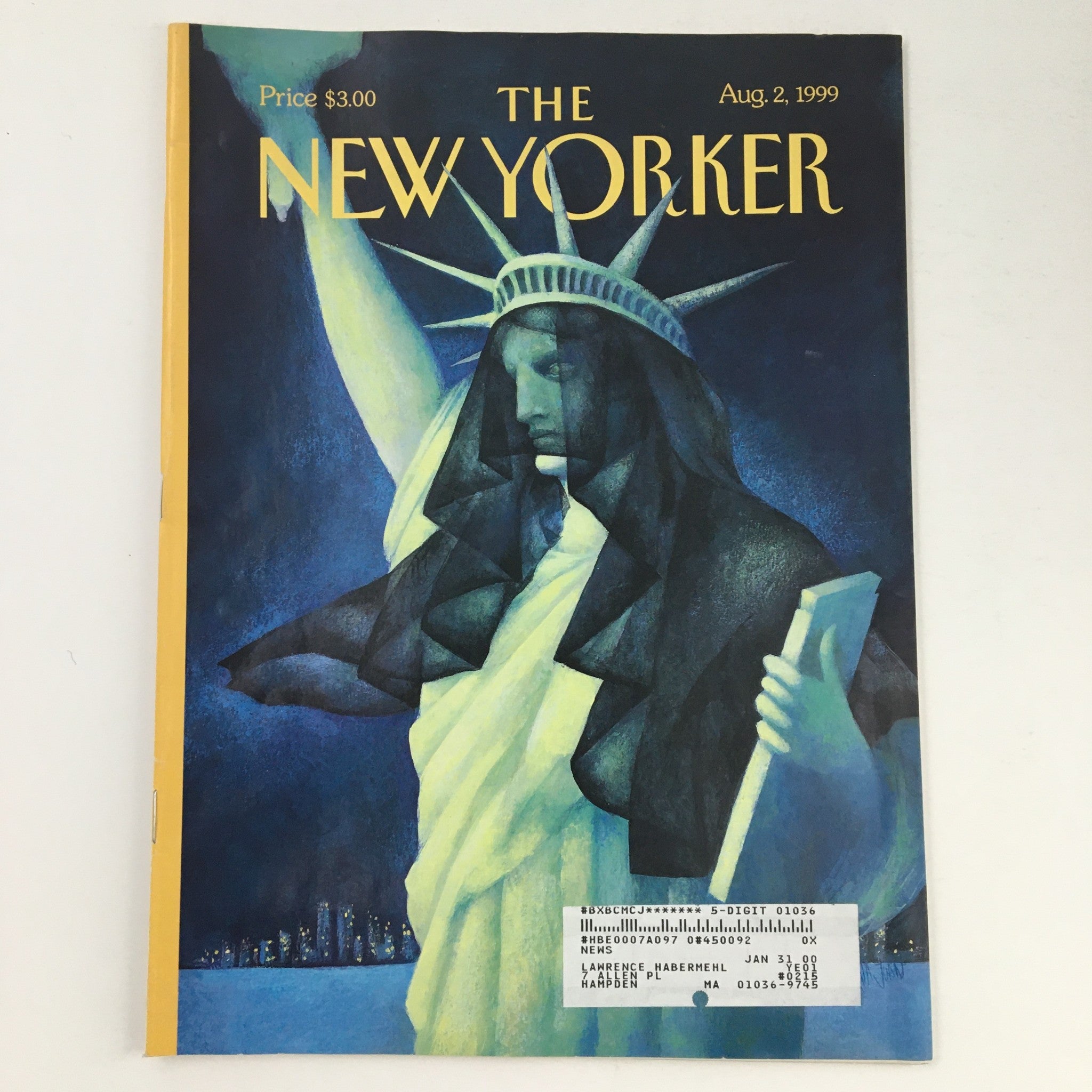 The New Yorker August 2 1999 Full Magazine Theme Cover Art by Ana Juan