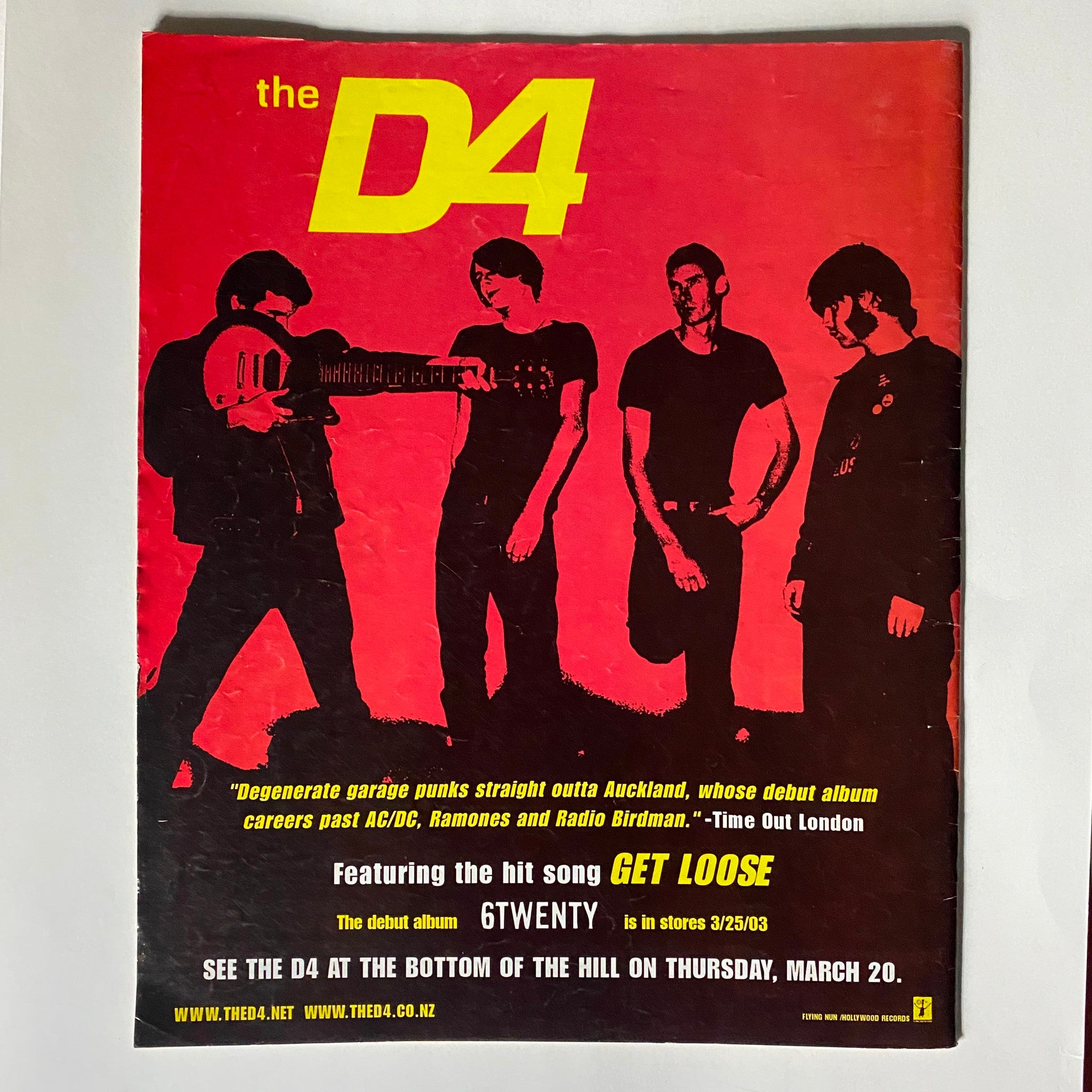 Zero Magazine March 10 2003 The D4 Down & Dirty Down Under No Label