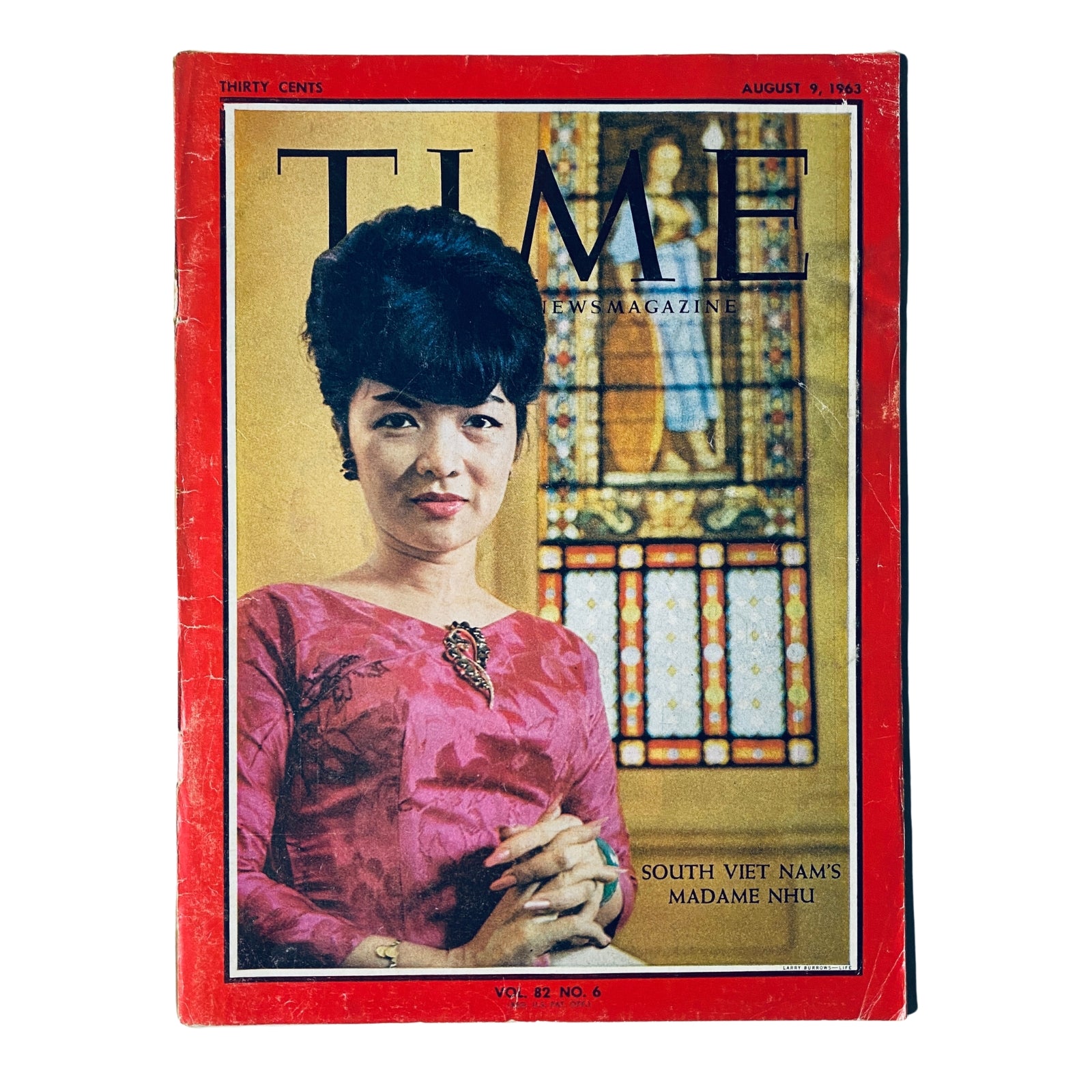 Time Magazine cover from August 9, 1963, featuring Madame Nhu of South Vietnam, showcasing her influence during the Vietnam War era.