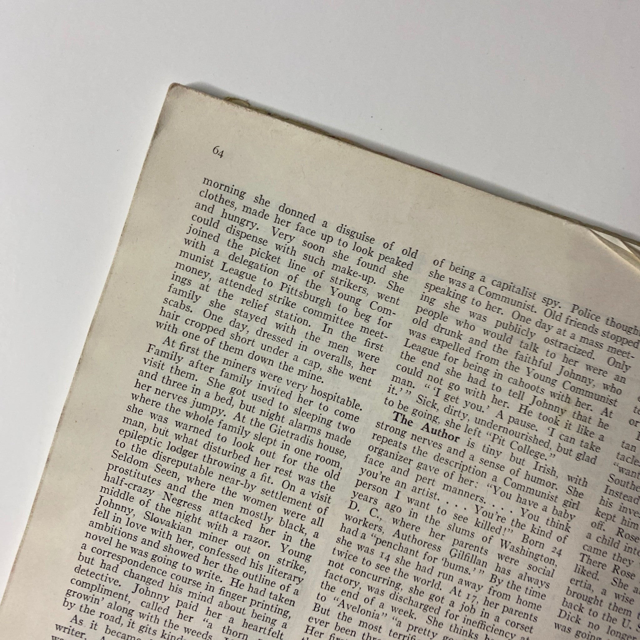 Close-up of the interior page from Time Magazine March 5, 1934, showing printed text discussing societal issues and featuring an advertisement for Mistol Drops. This vintage publication is part of Vol. 23 No. 10, linked to the historical narrative of Henry Pu Yi.
