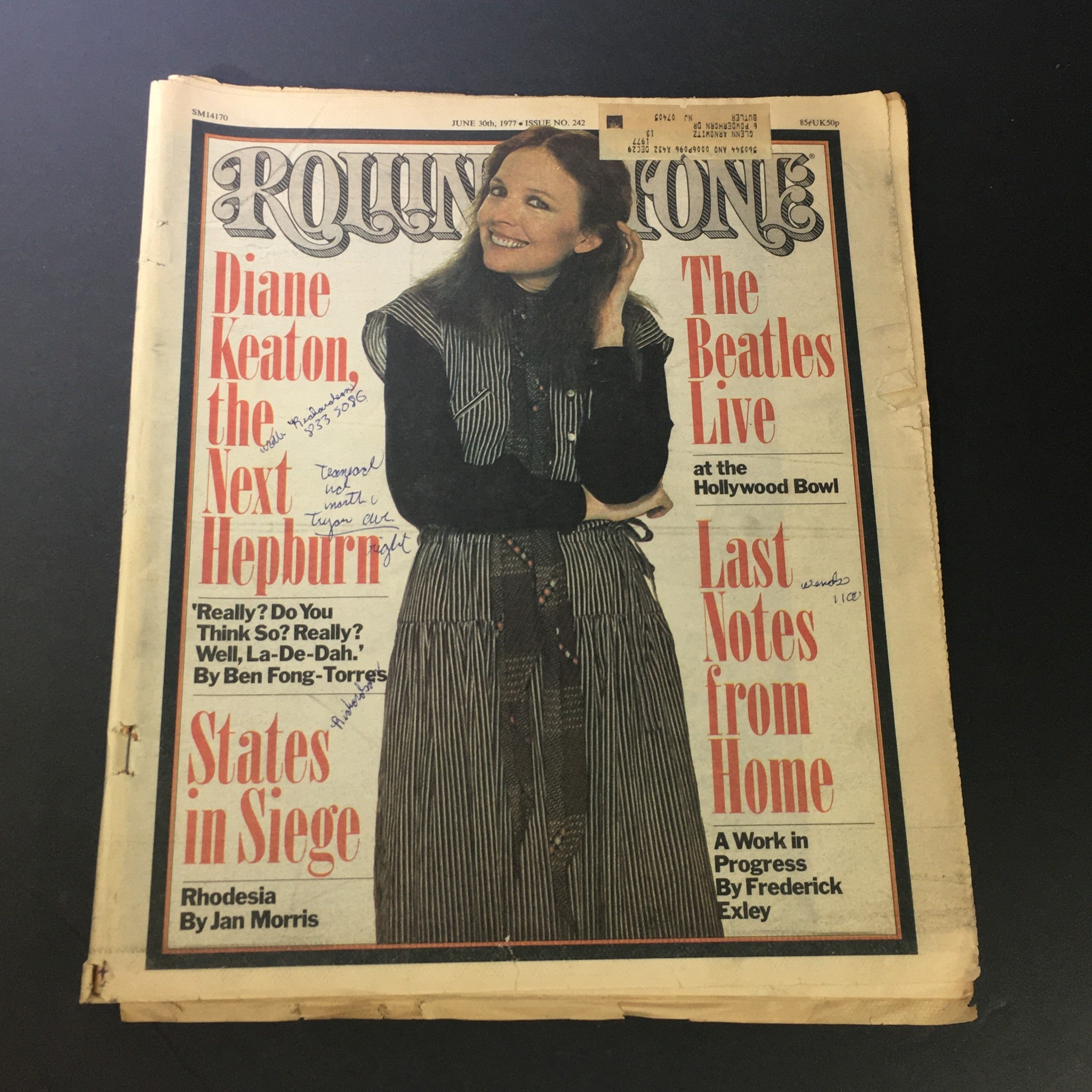 VTG Rolling Stone Magazine June 30 1977 - Diane Keaton / The Beatles