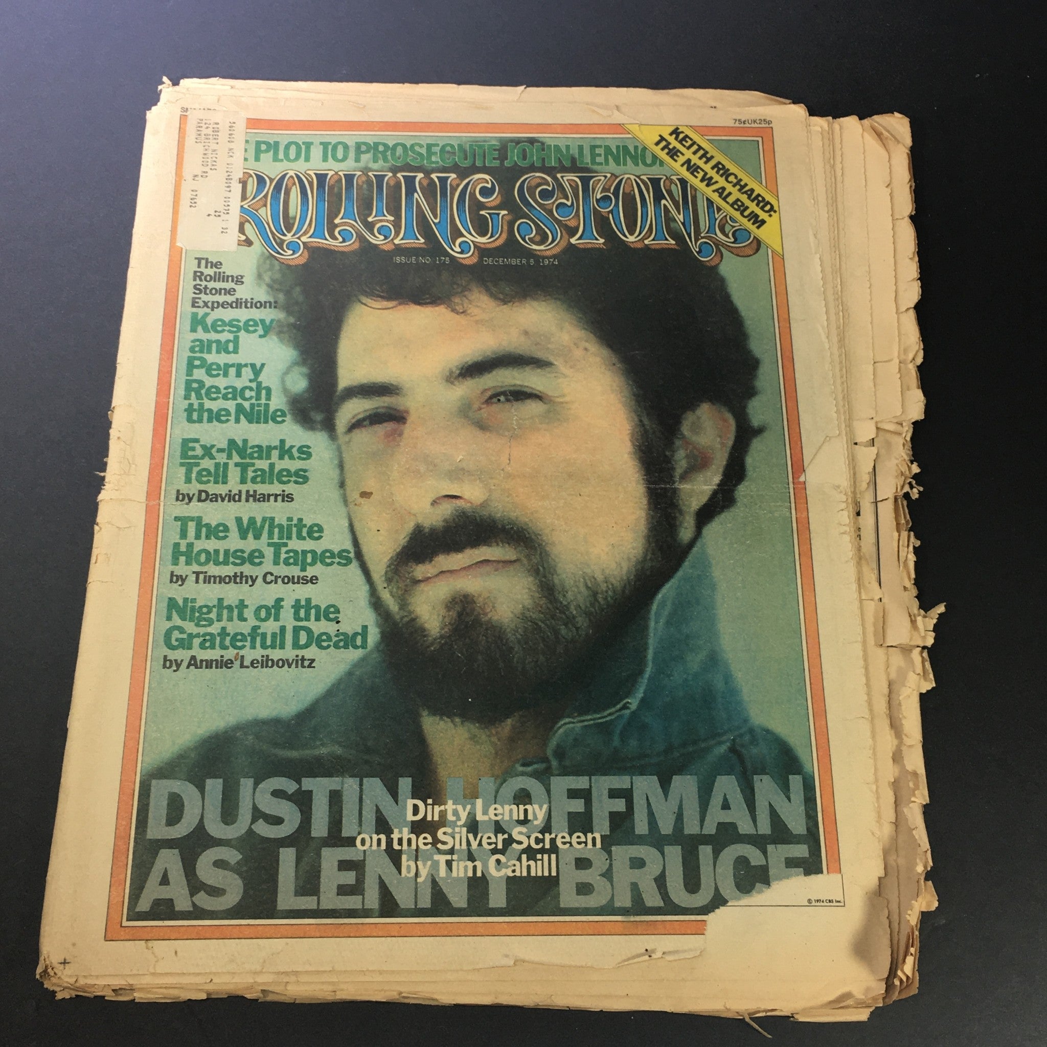 VTG Rolling Stone Magazine December 5 1974 - Dustin Hoffman / Kesey & Perey