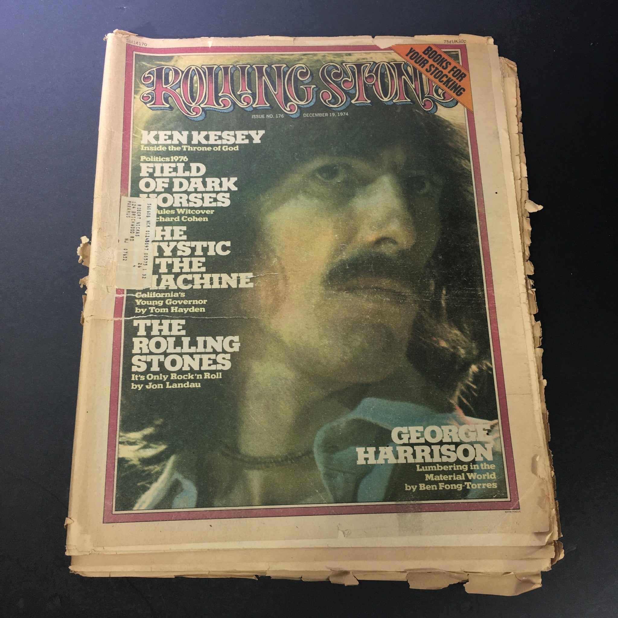 VTG Rolling Stone Magazine December 19 1974 - George Harrison / Ken Kesey