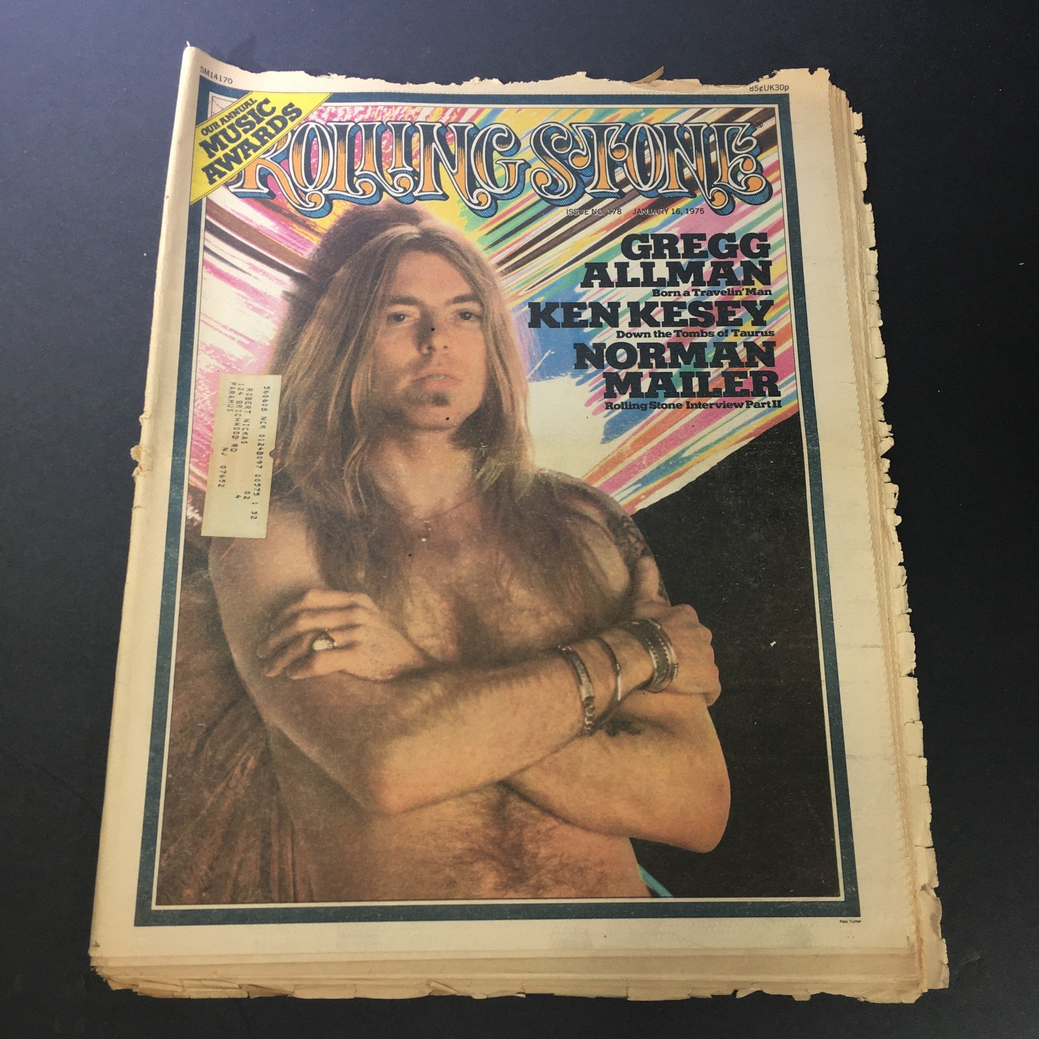 VTG Rolling Stone Magazine January 16 1975 - Gregg Alman / Ken Kesey