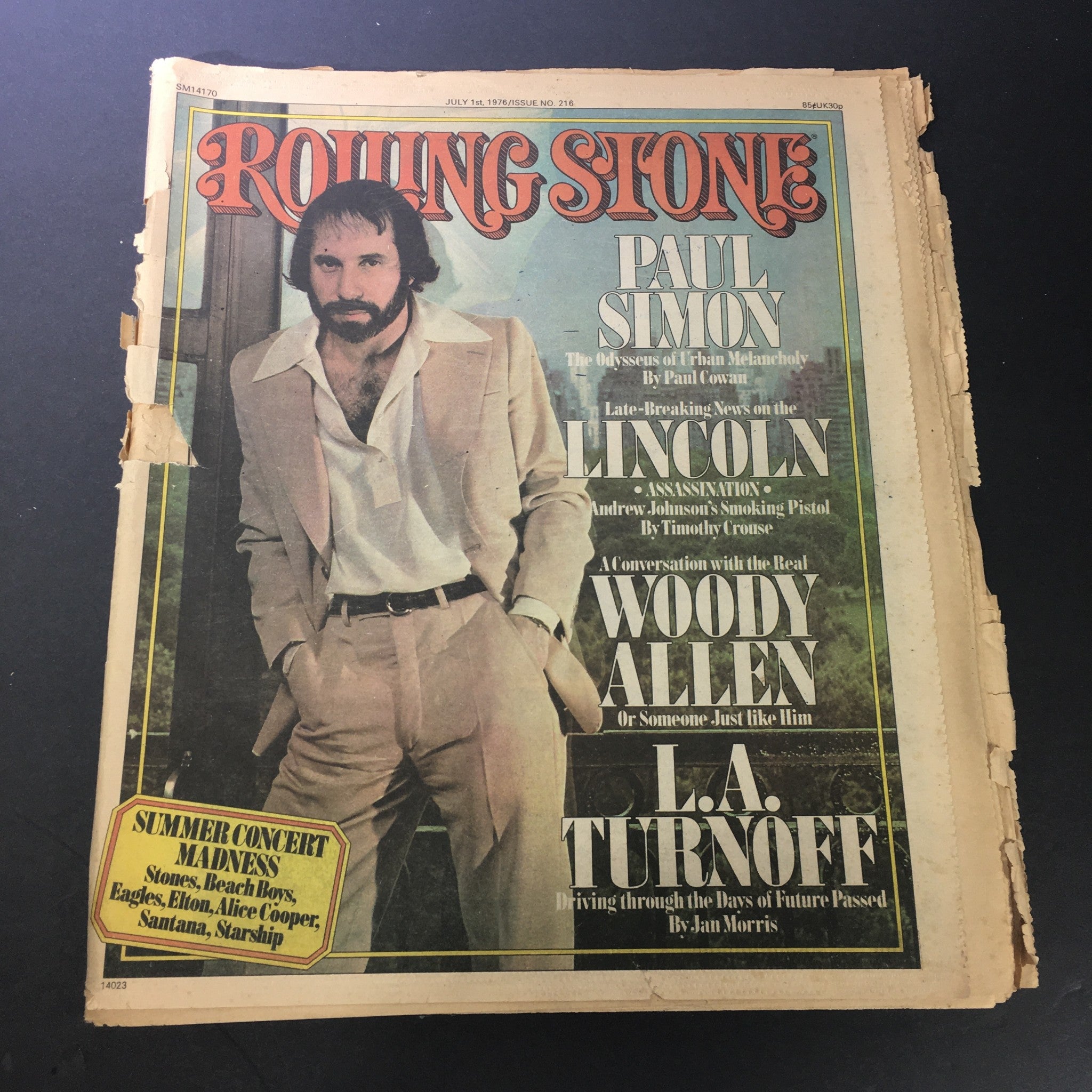 VTG Rolling Stone Magazine July 1 1975 - Paul Simon / Woody Allen