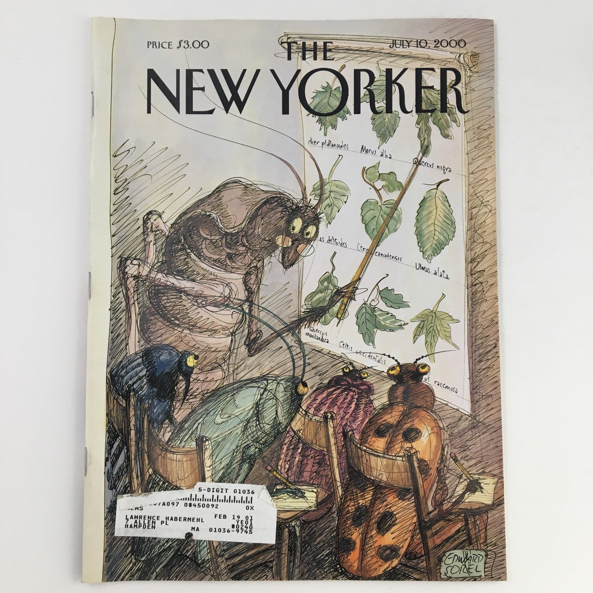 The New Yorker July 10 2000 Full Magazine Theme Cover Art by Edward Sorel