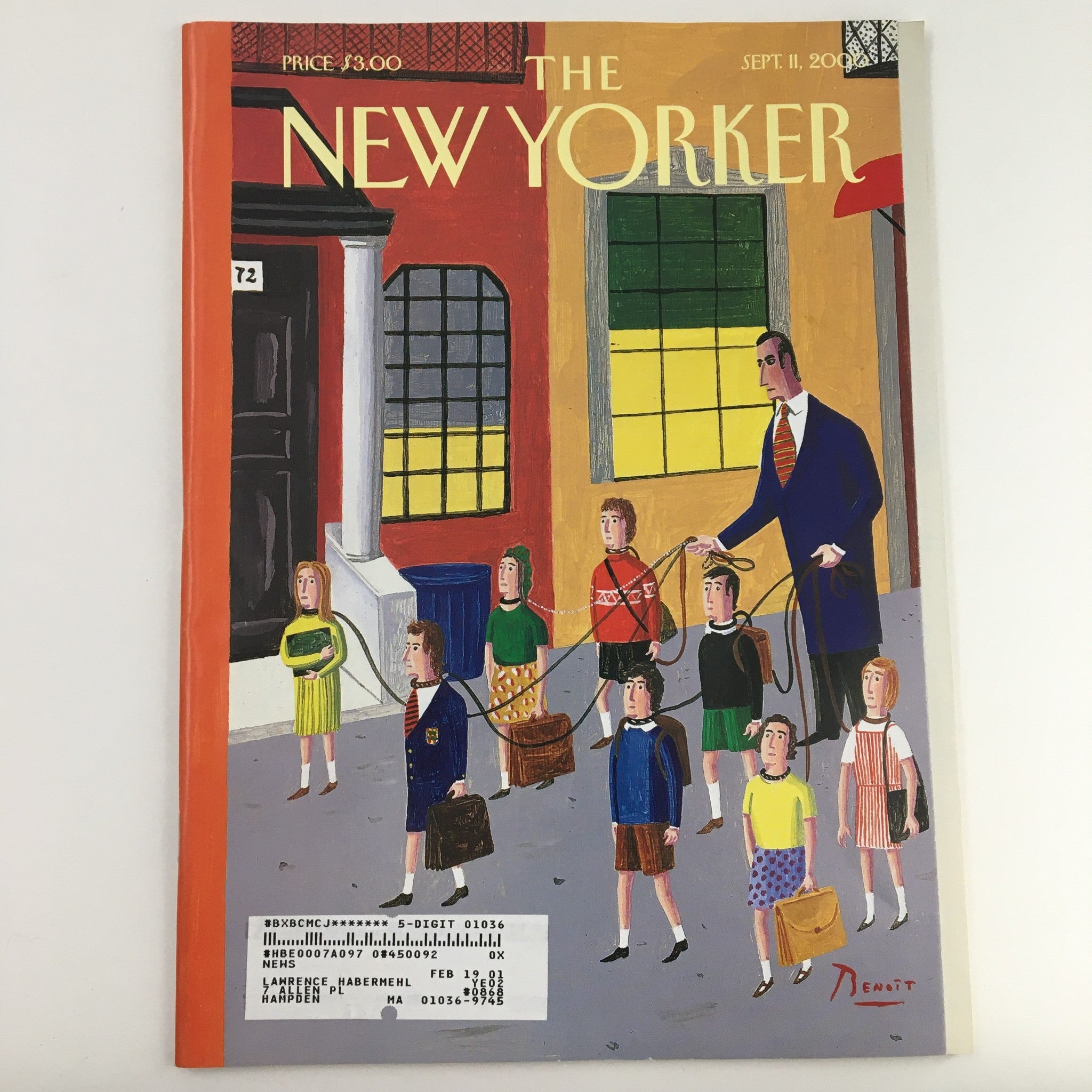 The New Yorker September 11 2000 Full Magazine Theme Cover Art Benoit van Innis