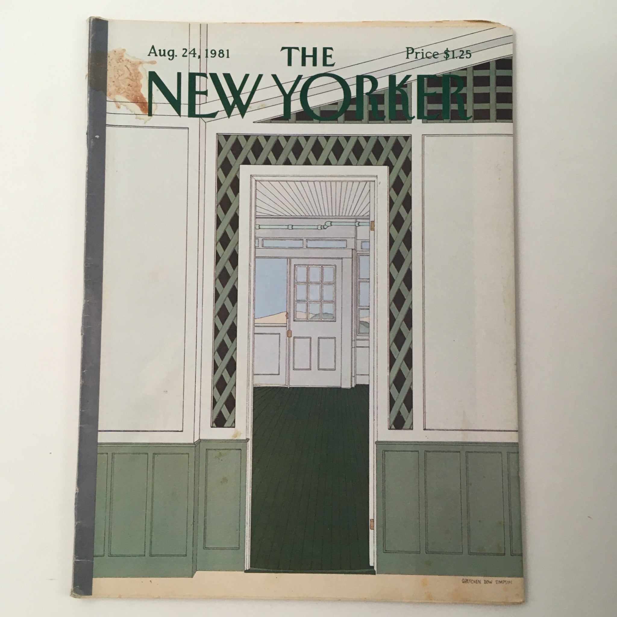 The New Yorker Magazine August 24 1981 Theme Art Cover by Gretchen Dow Simpson