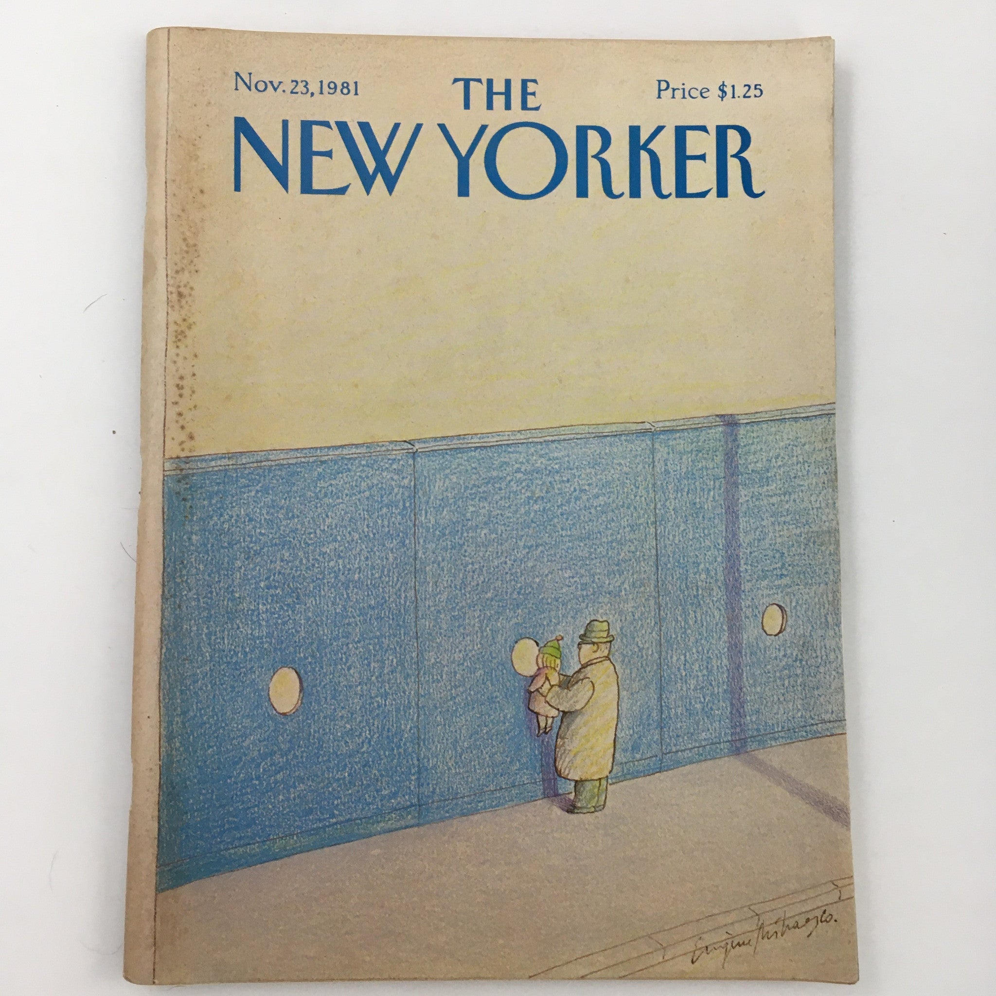 The New Yorker Magazine November 23 1981 Theme Art Cover by Eugene Mihaesco