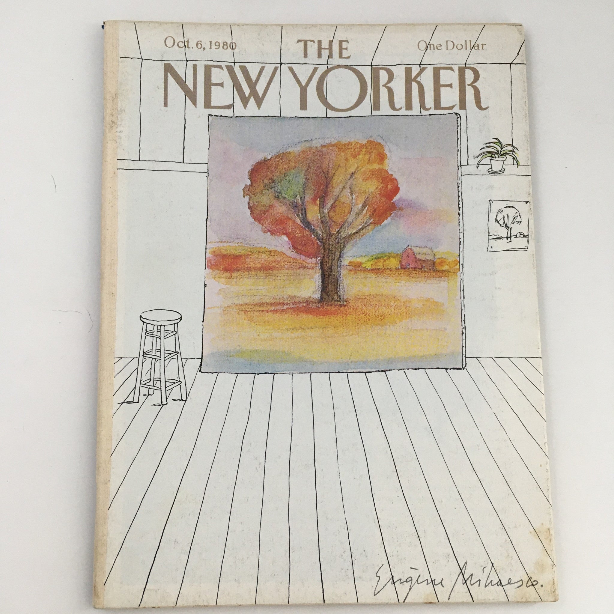 The New Yorker Magazine October 6 1980 Theme Art Cover Eugene Mihaesco No Label