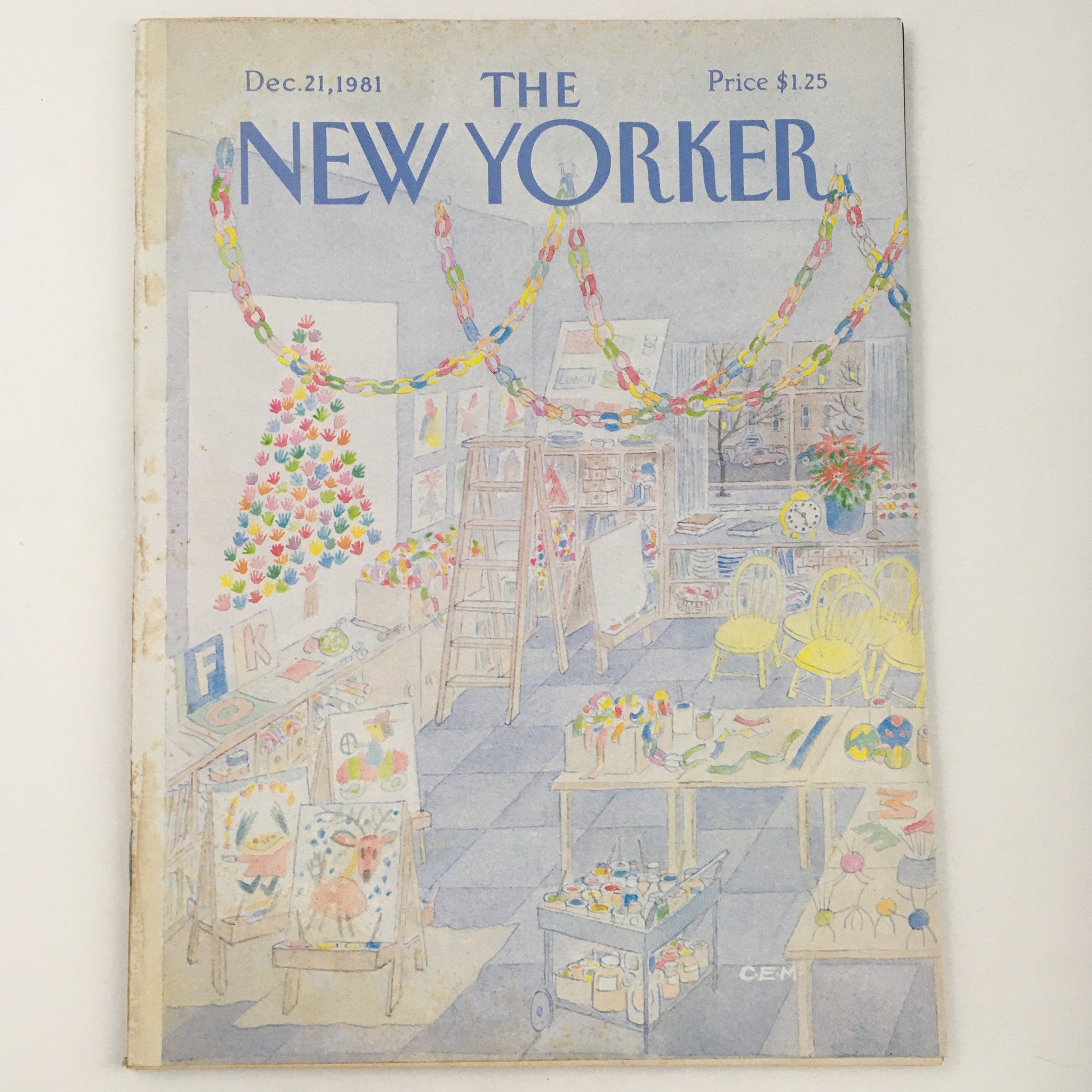 The New Yorker Magazine December 21 1981 Theme Art Cover Charles Martin No Label