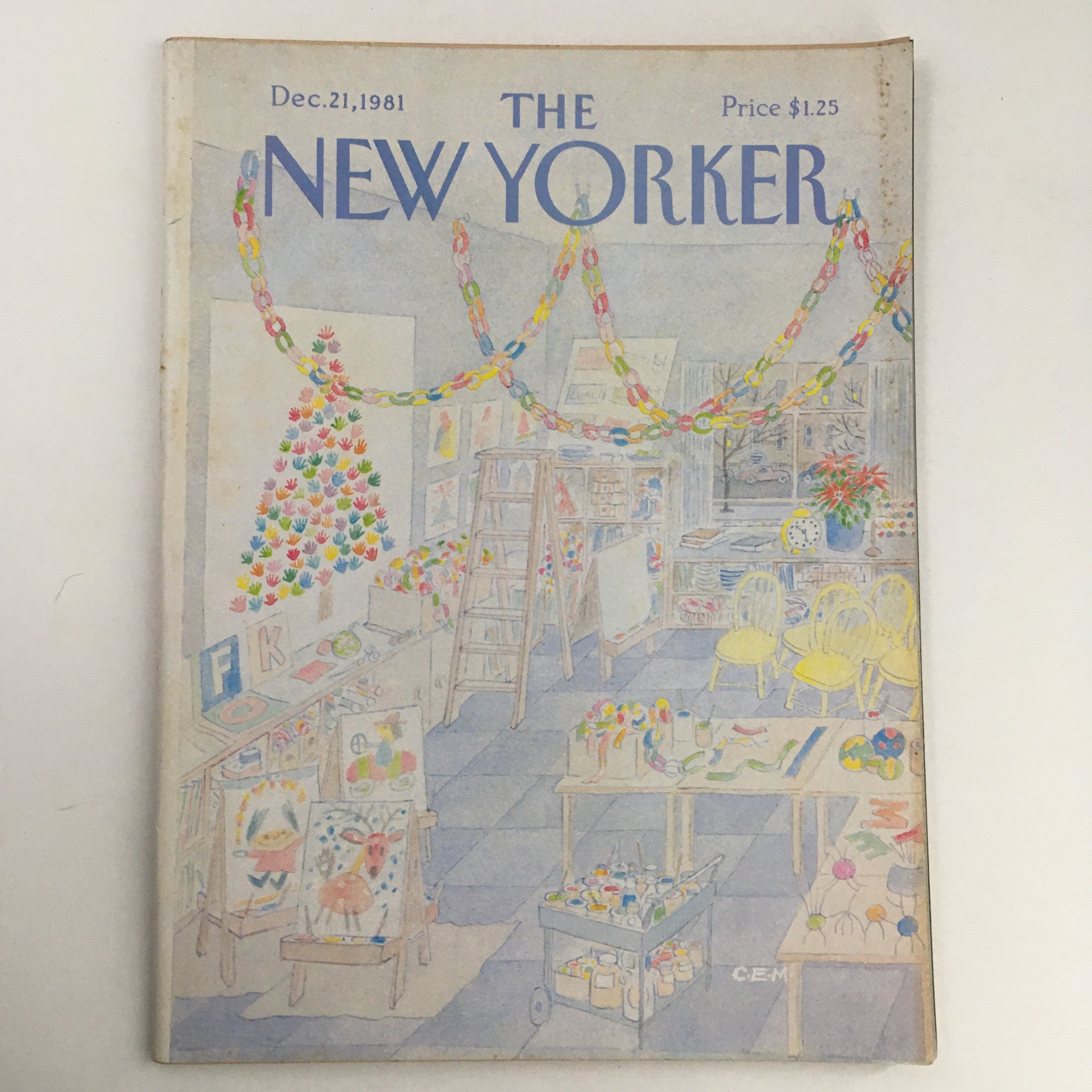 The New Yorker Full Magazine December 21 1981 Theme Art Cover Charles Martin