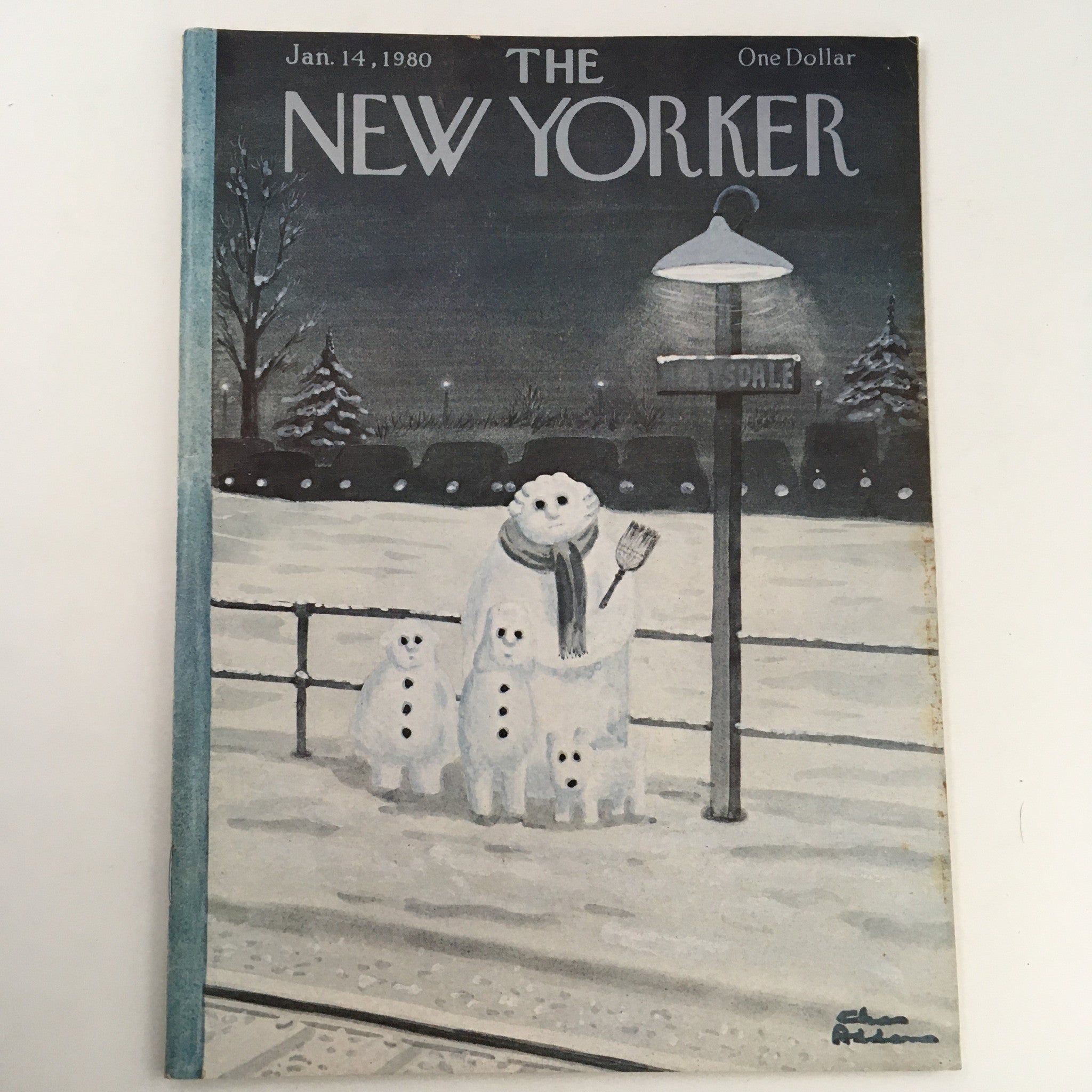 The New Yorker Magazine January 14 1980 Theme Art Cover Charles Adams No Label