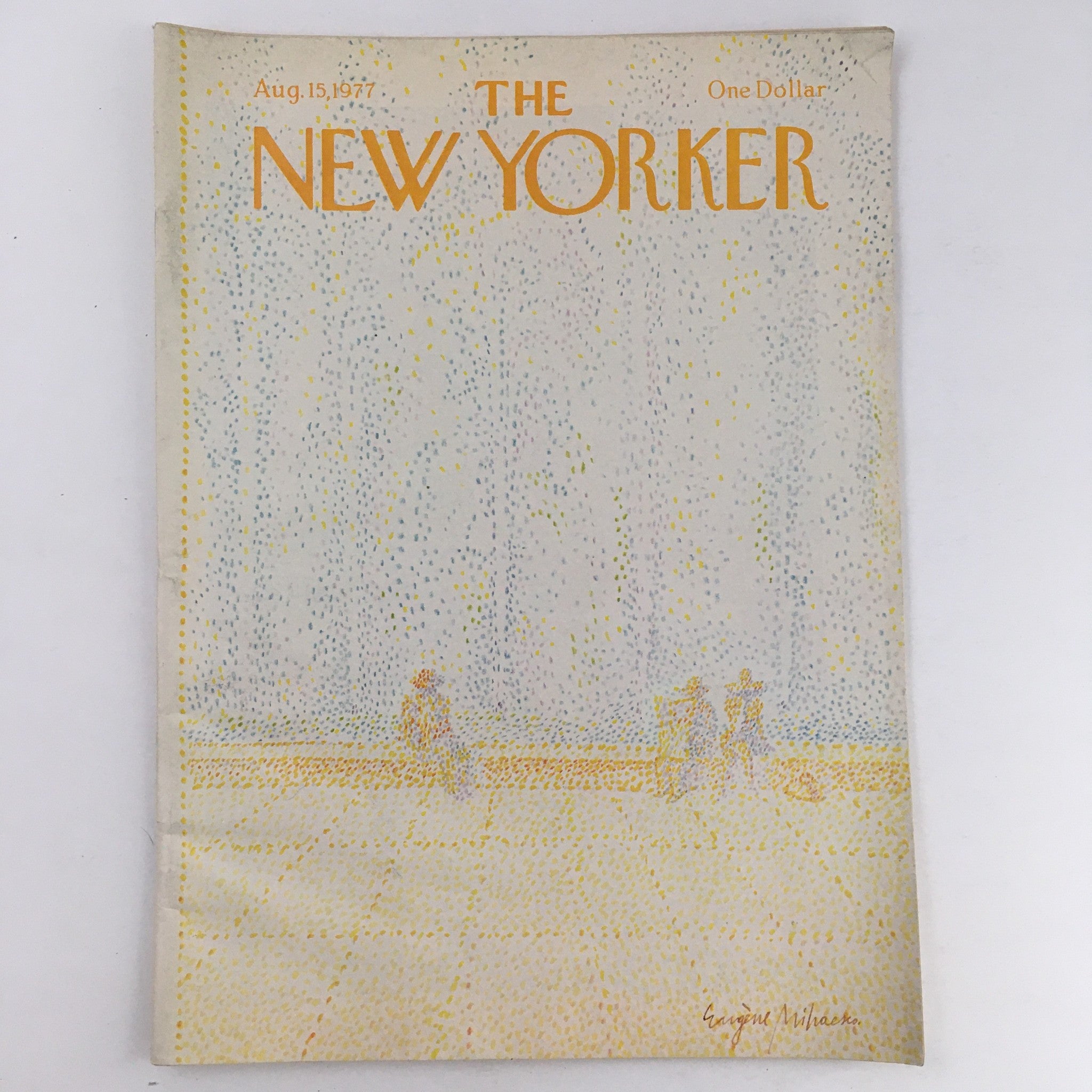 The New Yorker Magazine August 15 1977 Theme Art Cover Eugene Mihaesco No Label