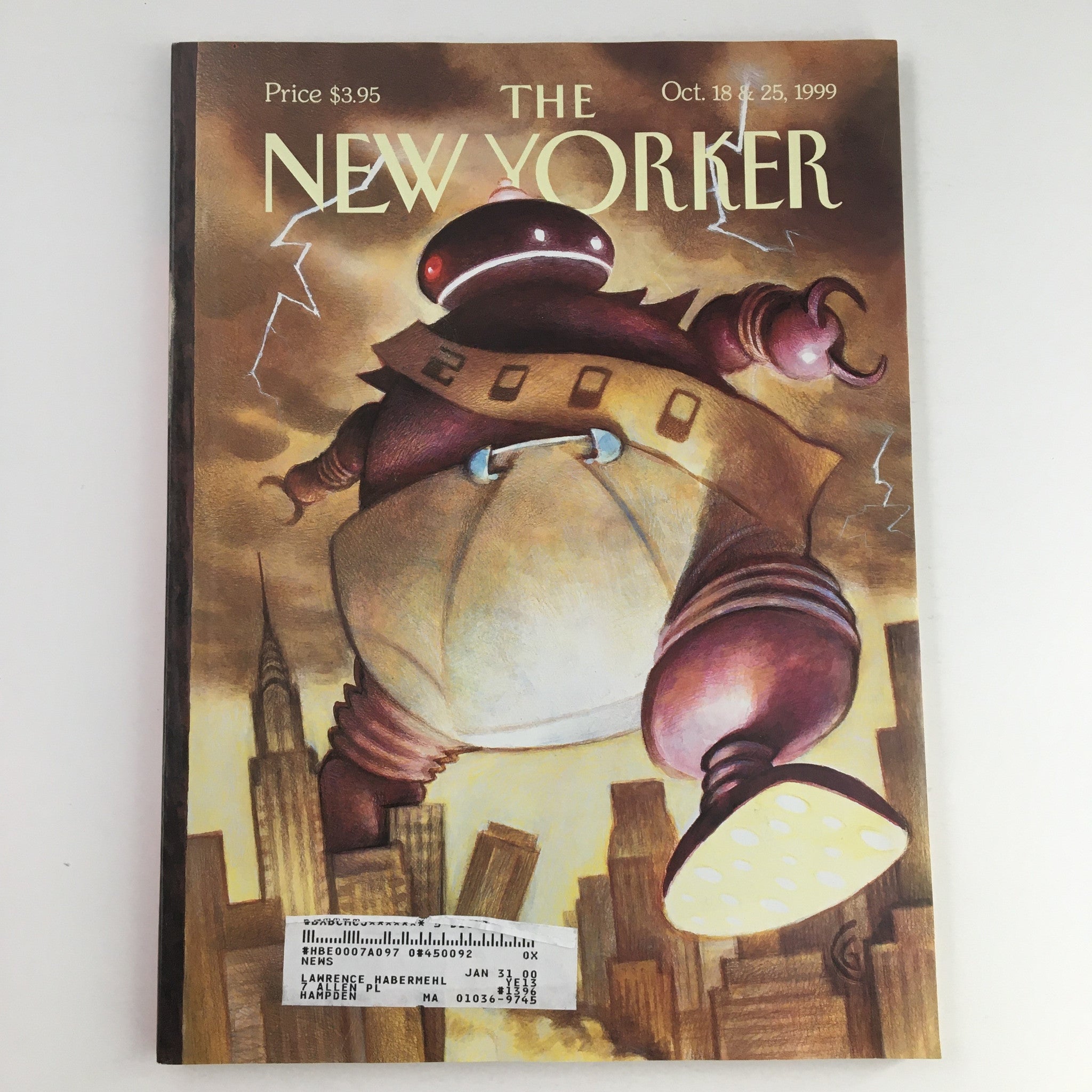 The New Yorker Magazine October 18 1999 Theme Art Cover by Carter Goodrich