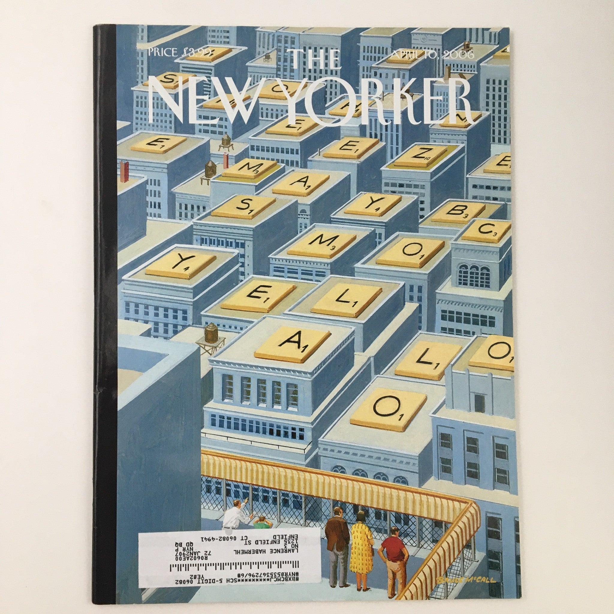 The New Yorker April 10 2006 Full Magazine Theme Cover Art by Bruce McCall VG